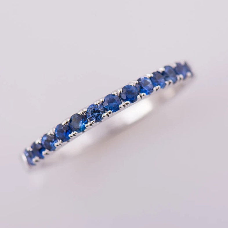 Pave Blue Sapphire Ring