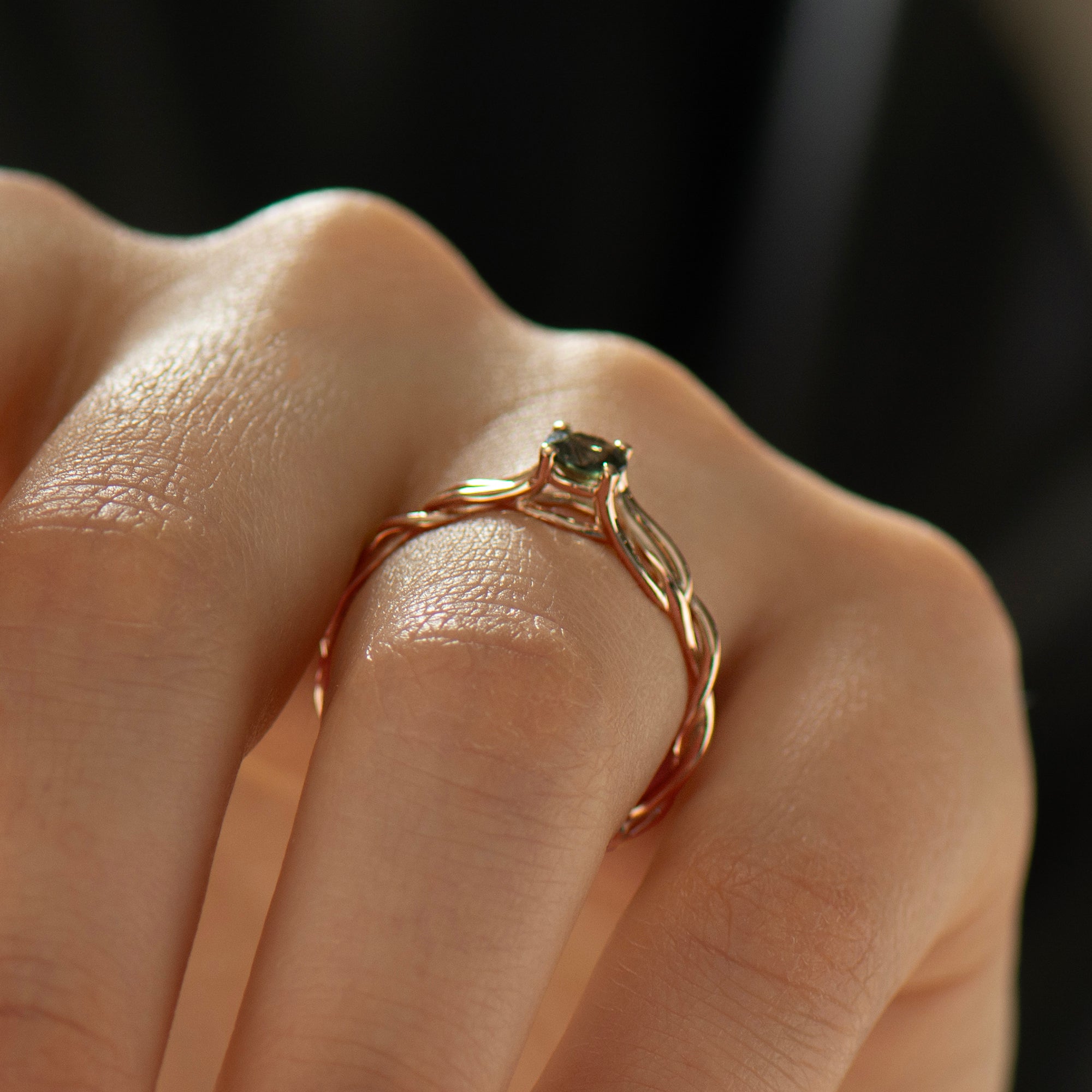 Celtic Green Sapphire Ring