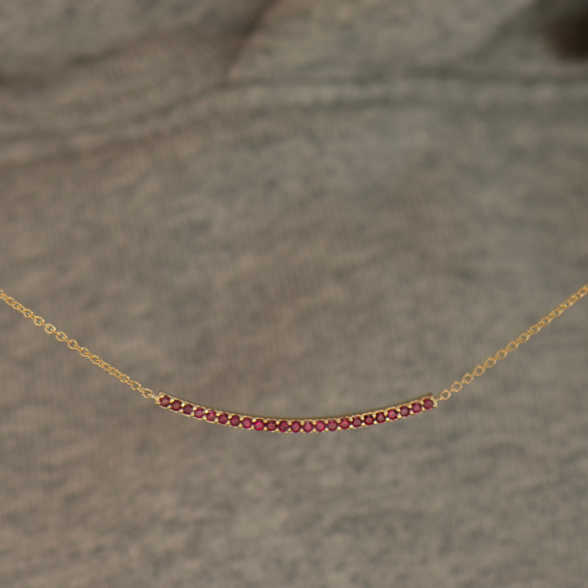 Rubies Bar Necklace