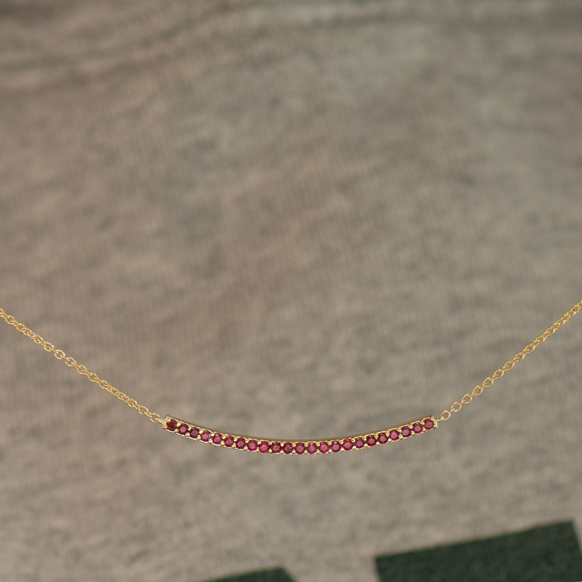 Rubies Bar Necklace