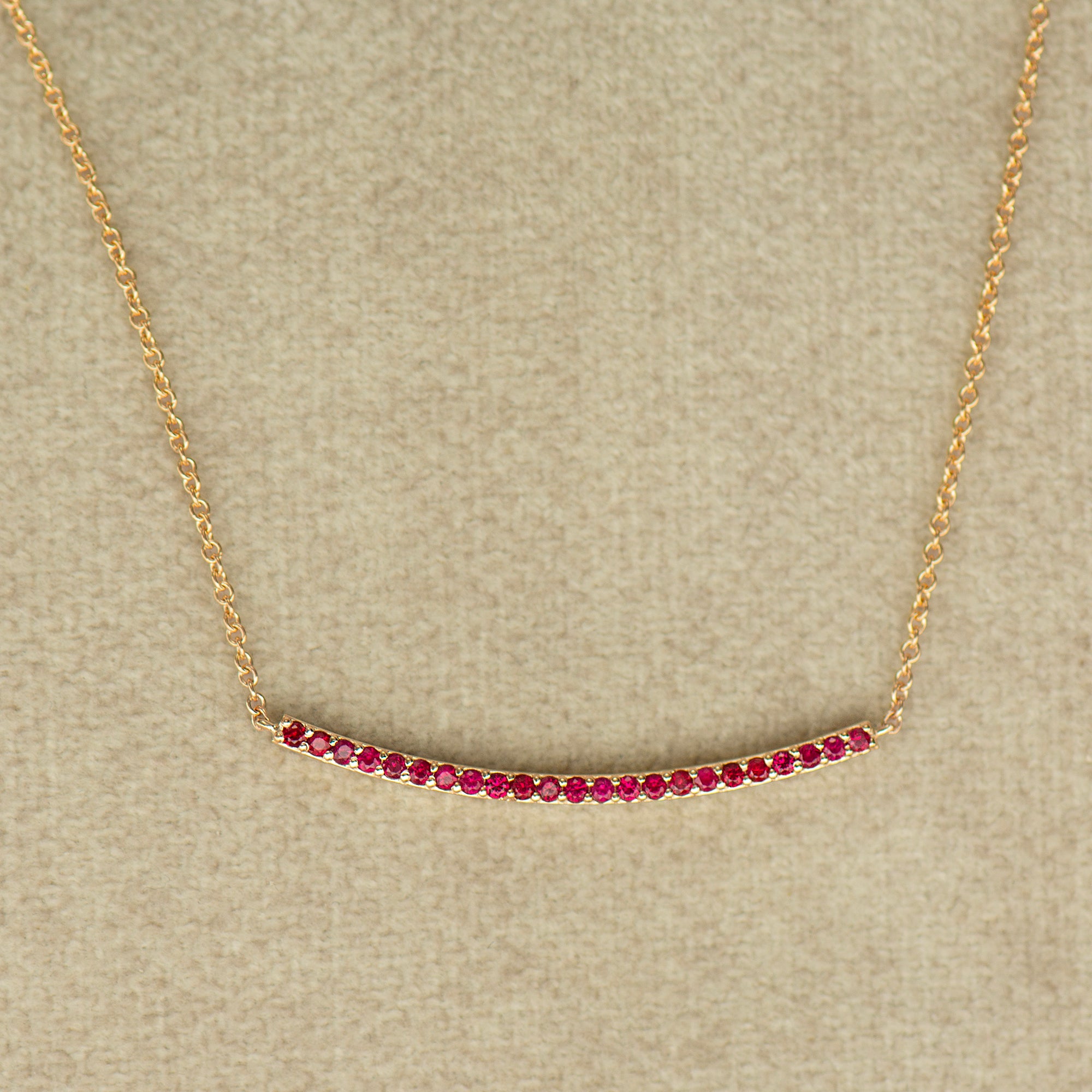 Rubies Bar Necklace