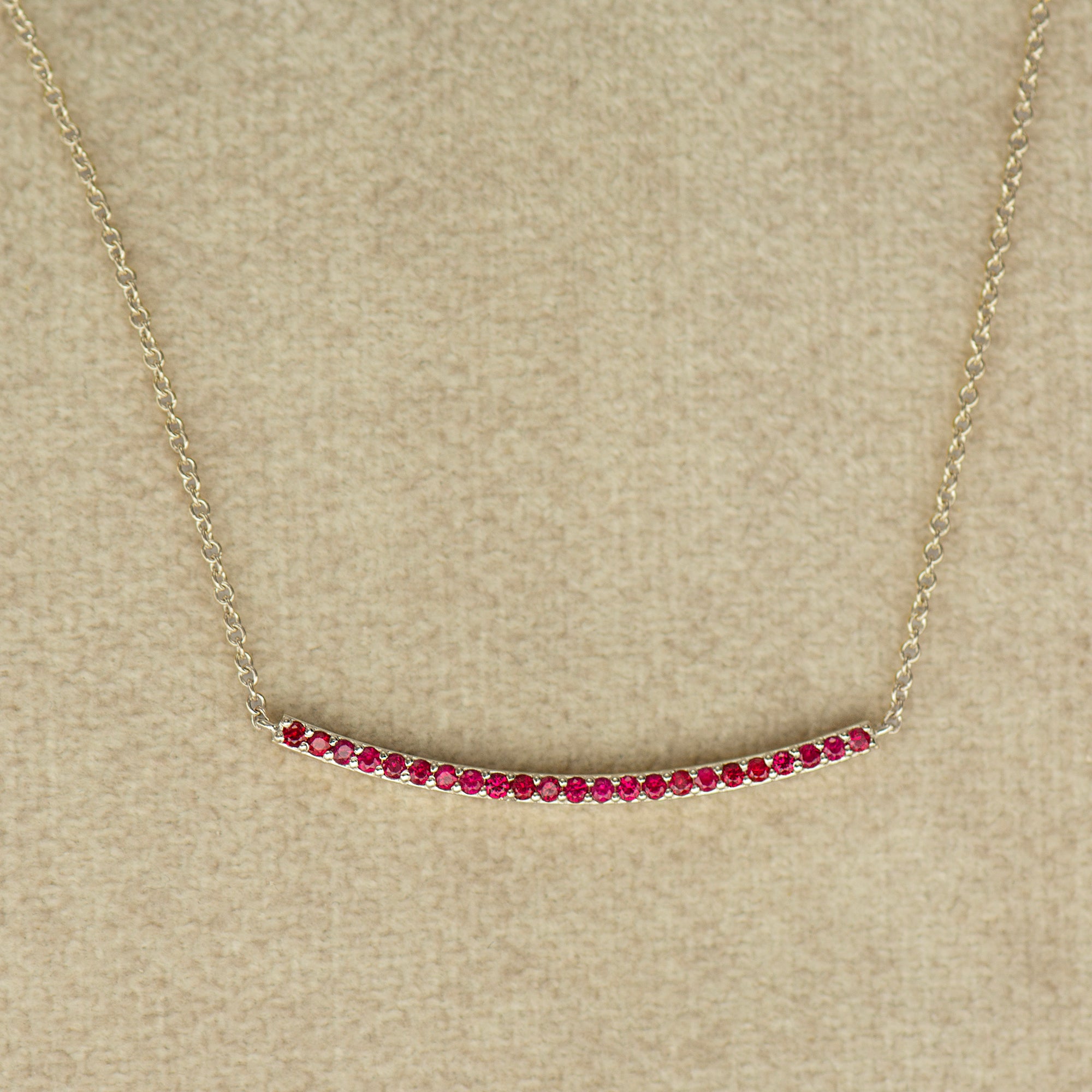 Rubies Bar Necklace