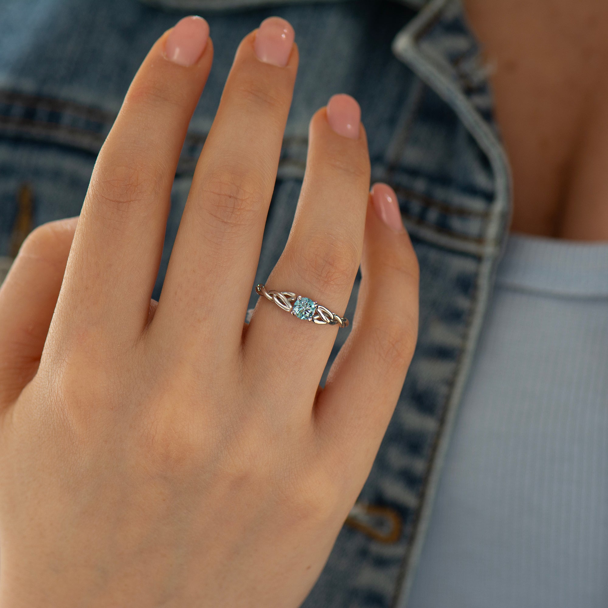 Sky Blue Celtic Ring