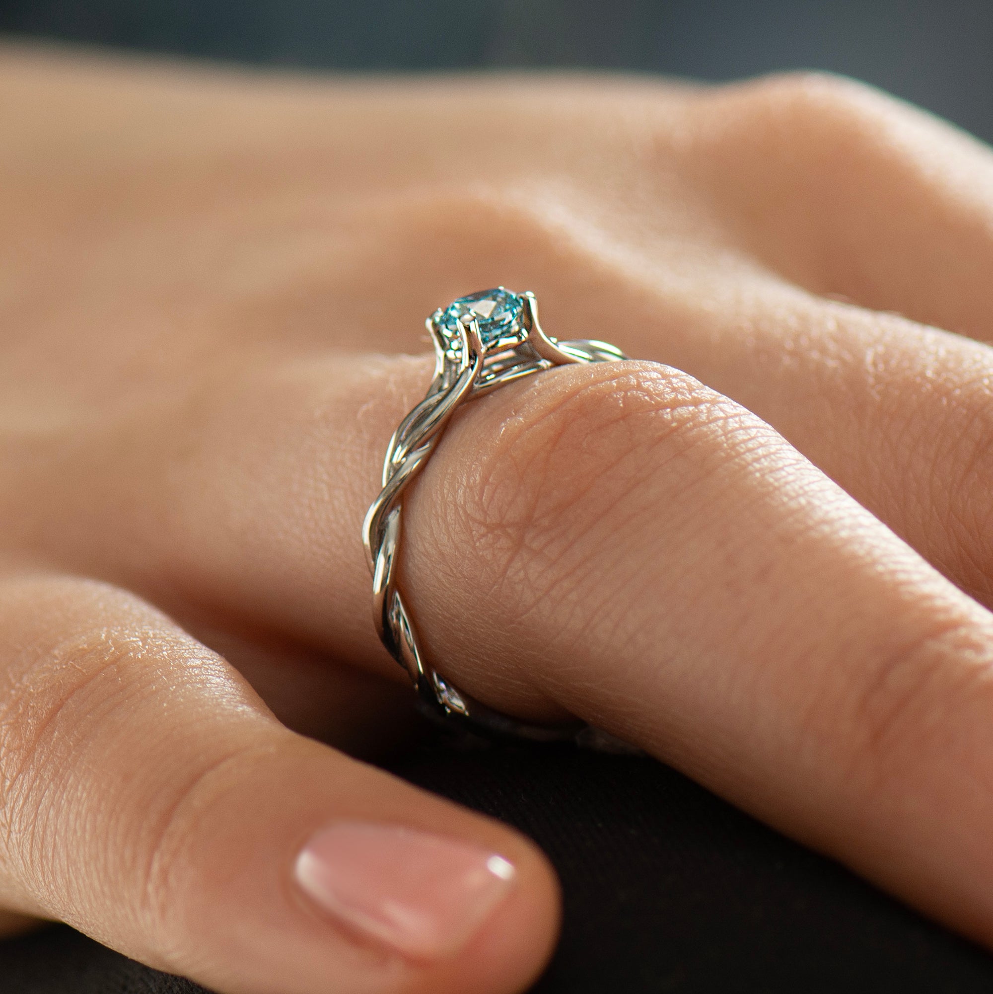 Sky Blue Celtic Ring