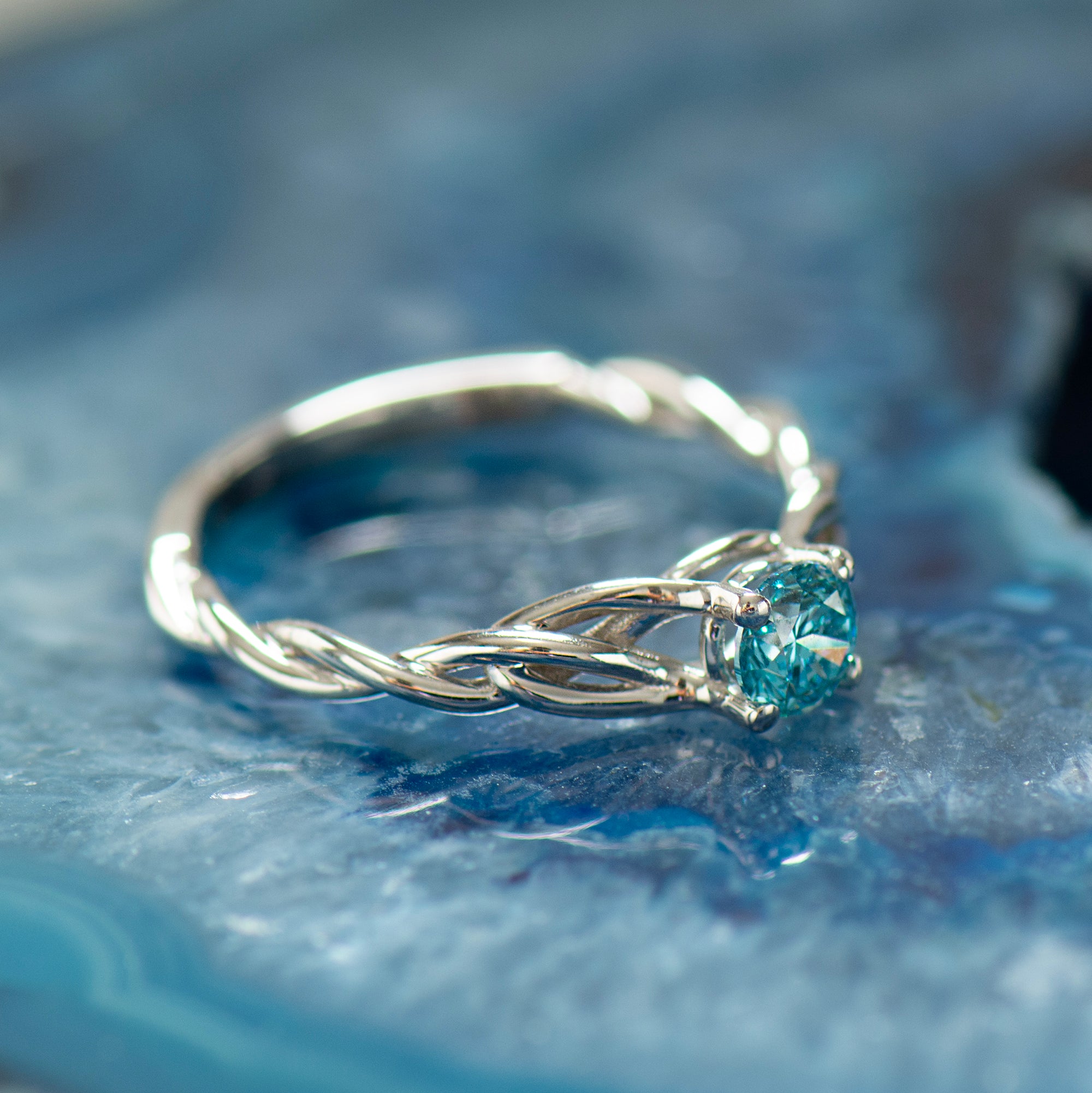 Sky Blue Celtic Ring