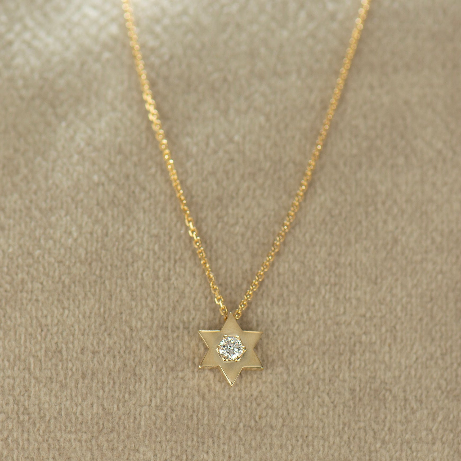 Star of David Diamond Necklace