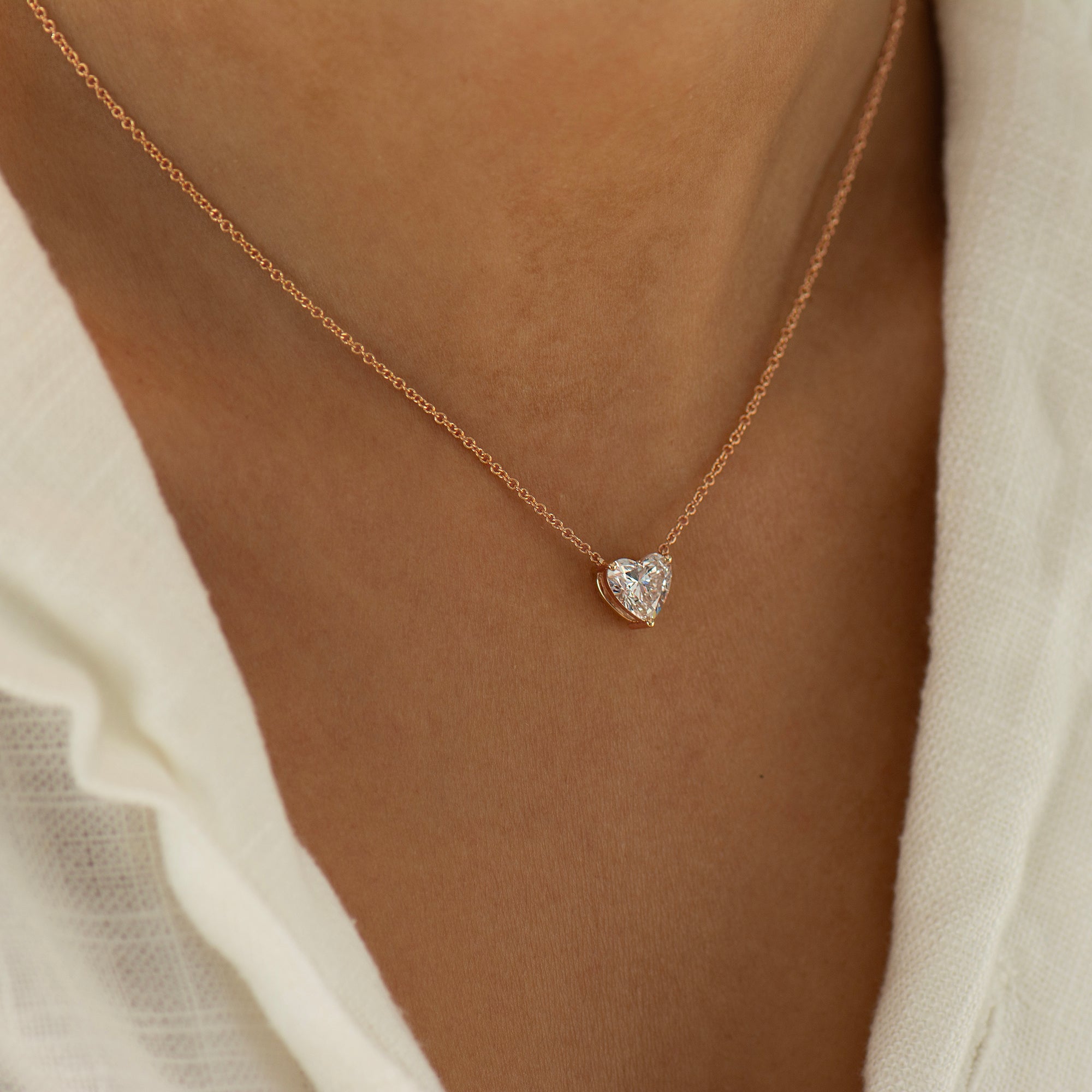 Lab Grown Heart Necklace