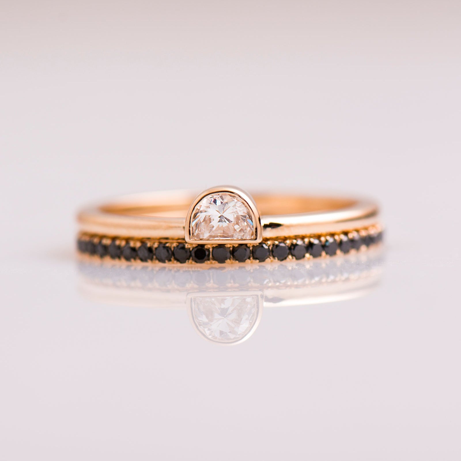 Half Moon Diamond Set