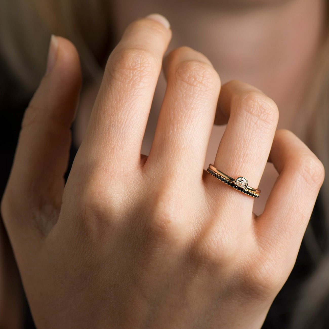 Half Moon Diamond Set