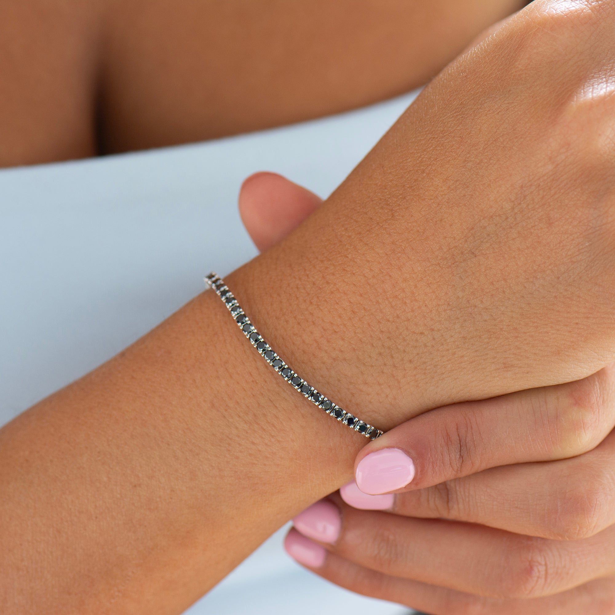 Black Diamonds Tennis Bracelet
