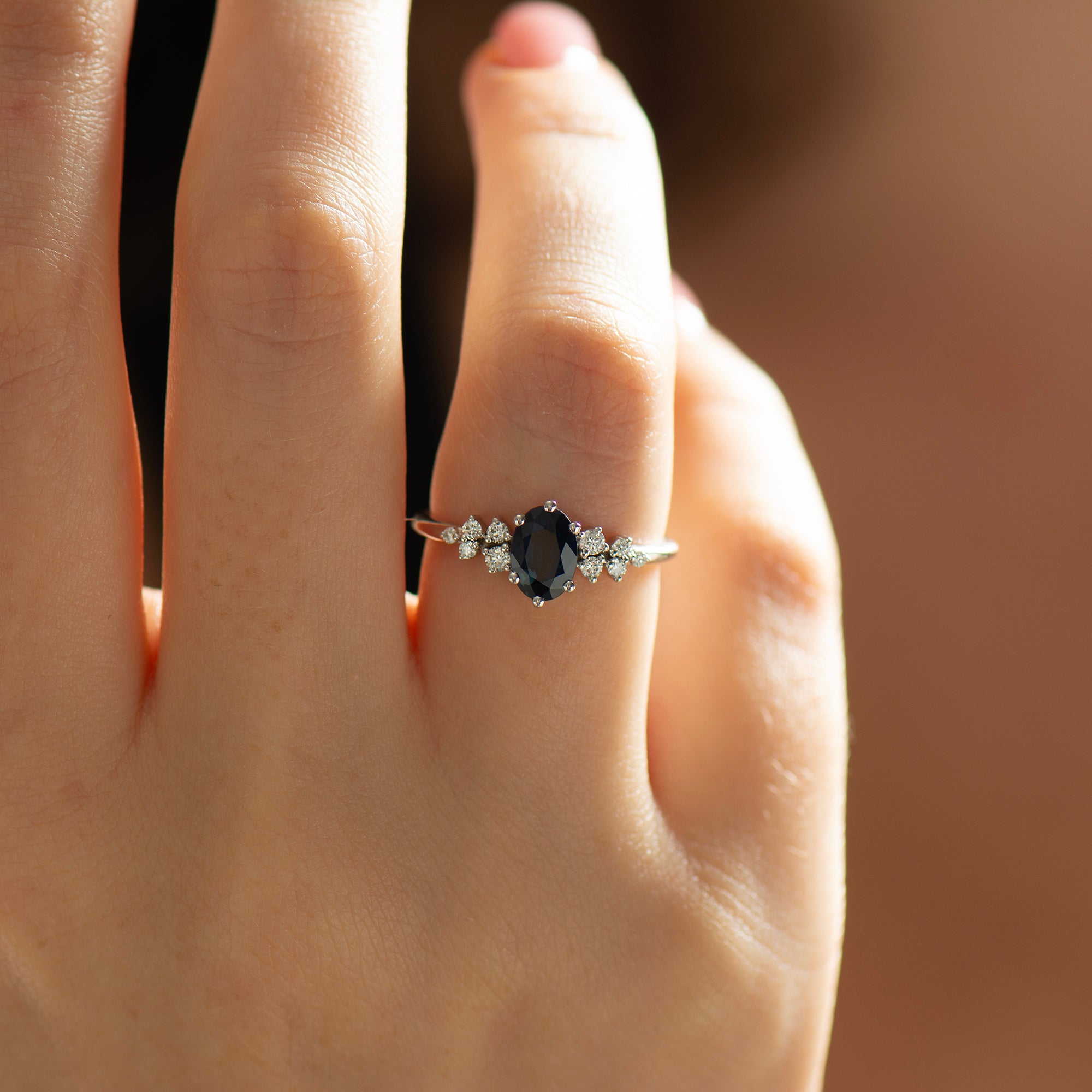 Blue Sapphire Engagement Ring