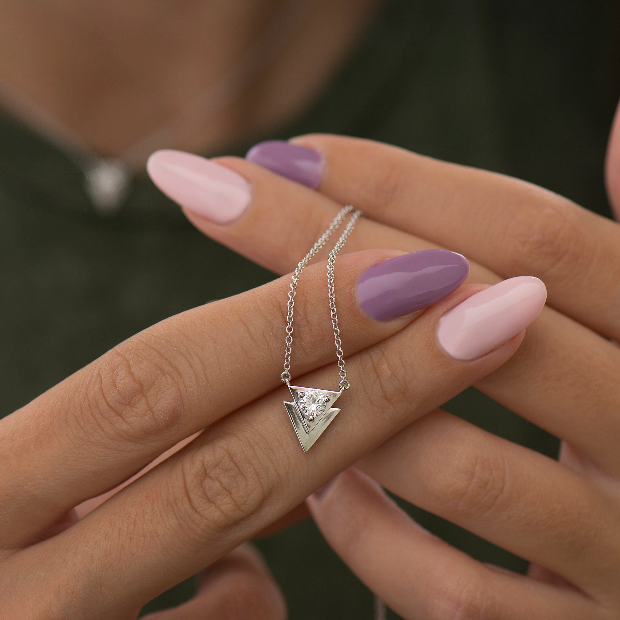 Triangle Diamond Necklace