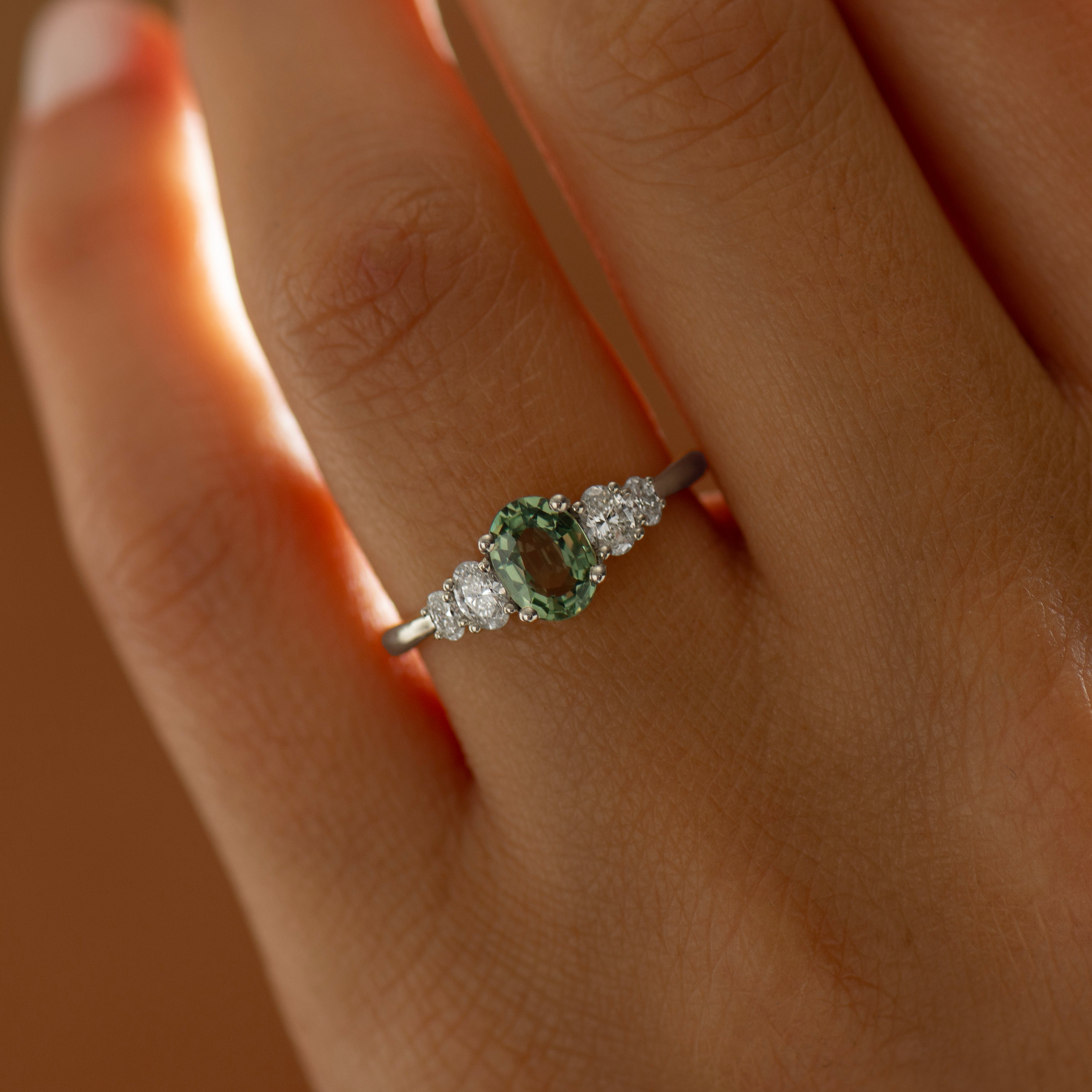 Clouds Sapphire Ring