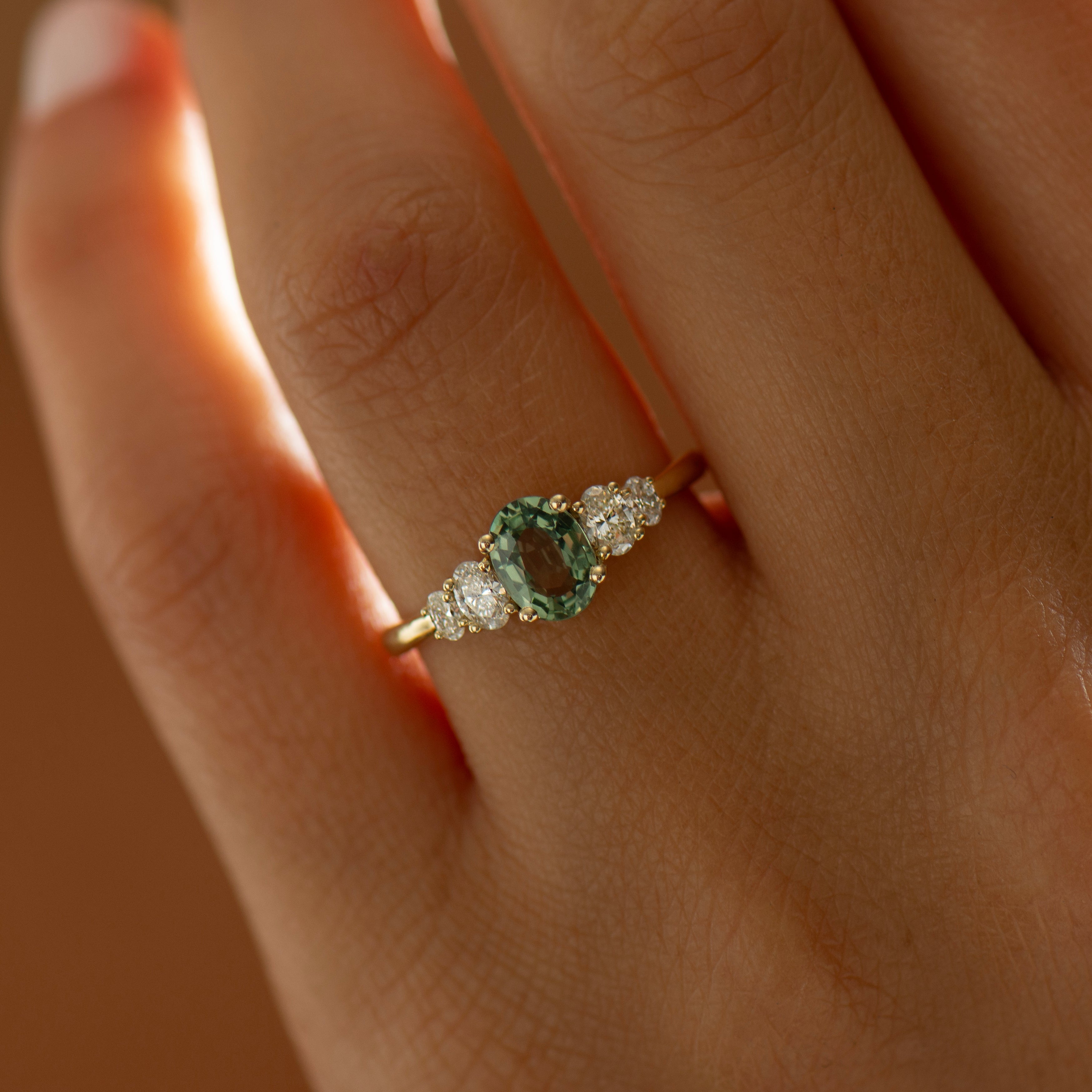 Clouds Sapphire Ring