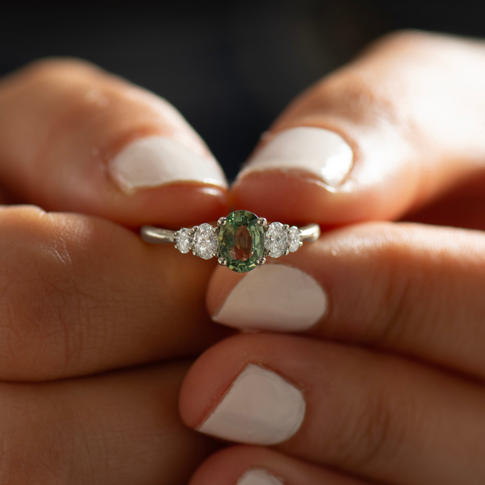 Clouds Sapphire Ring