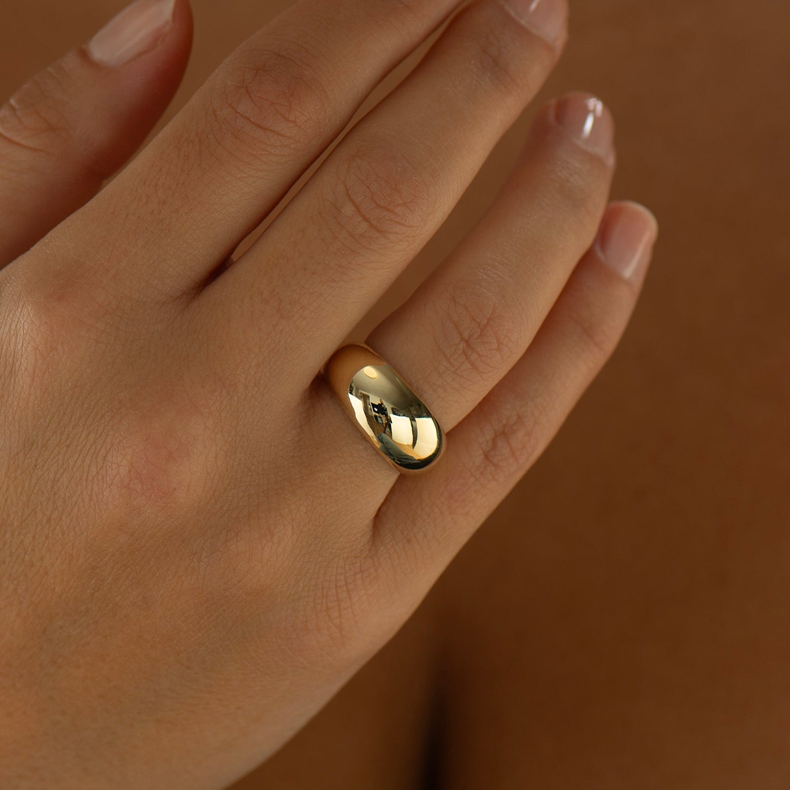 Plain Bombe Statement Ring