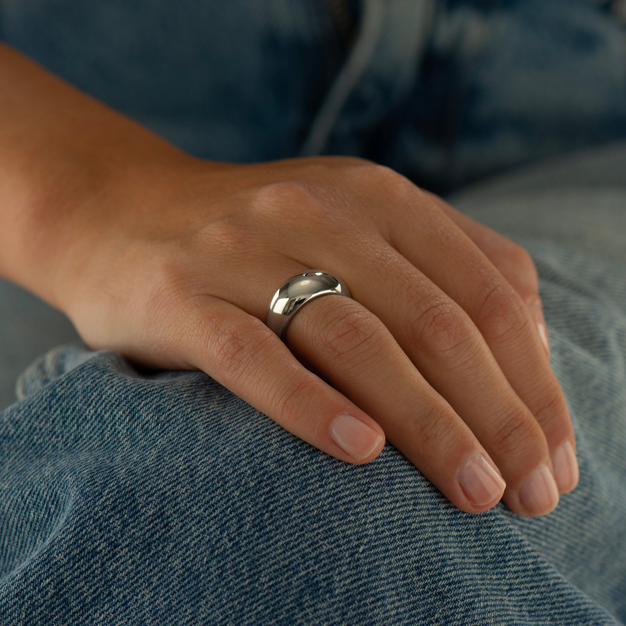 Plain Bombe Statement Ring