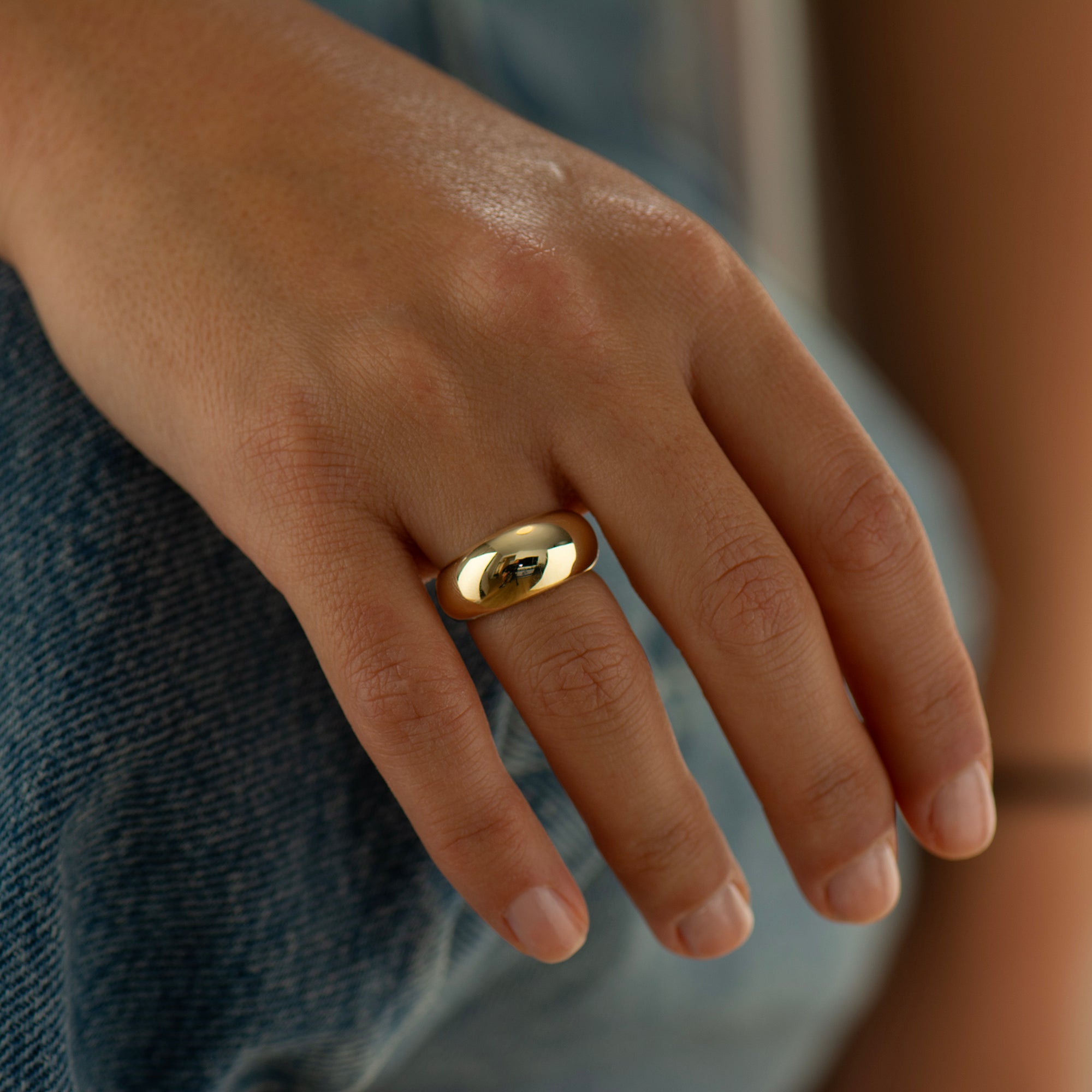 Plain Bombe Statement Ring