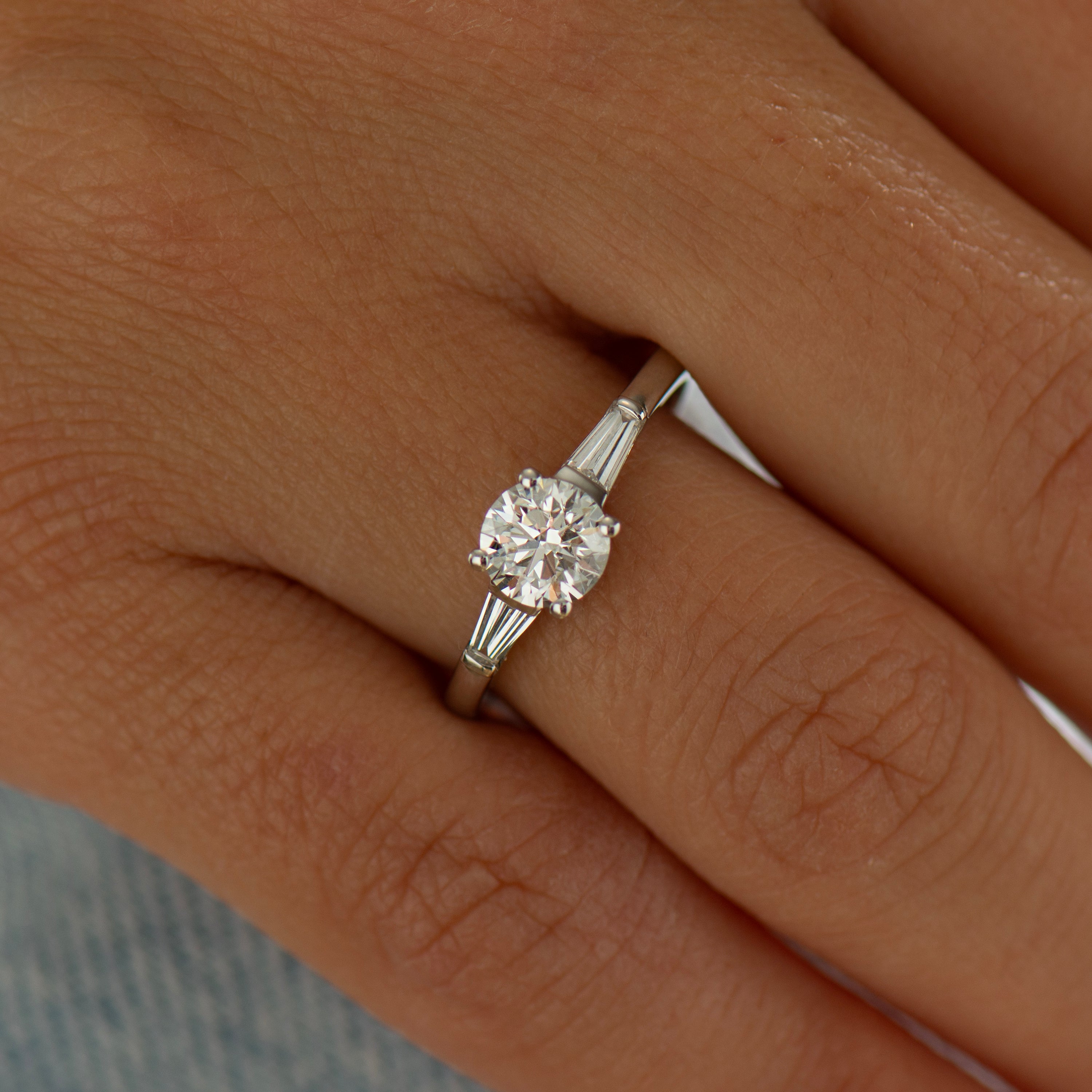 Classic Three Stone Diamond Engagement Ring