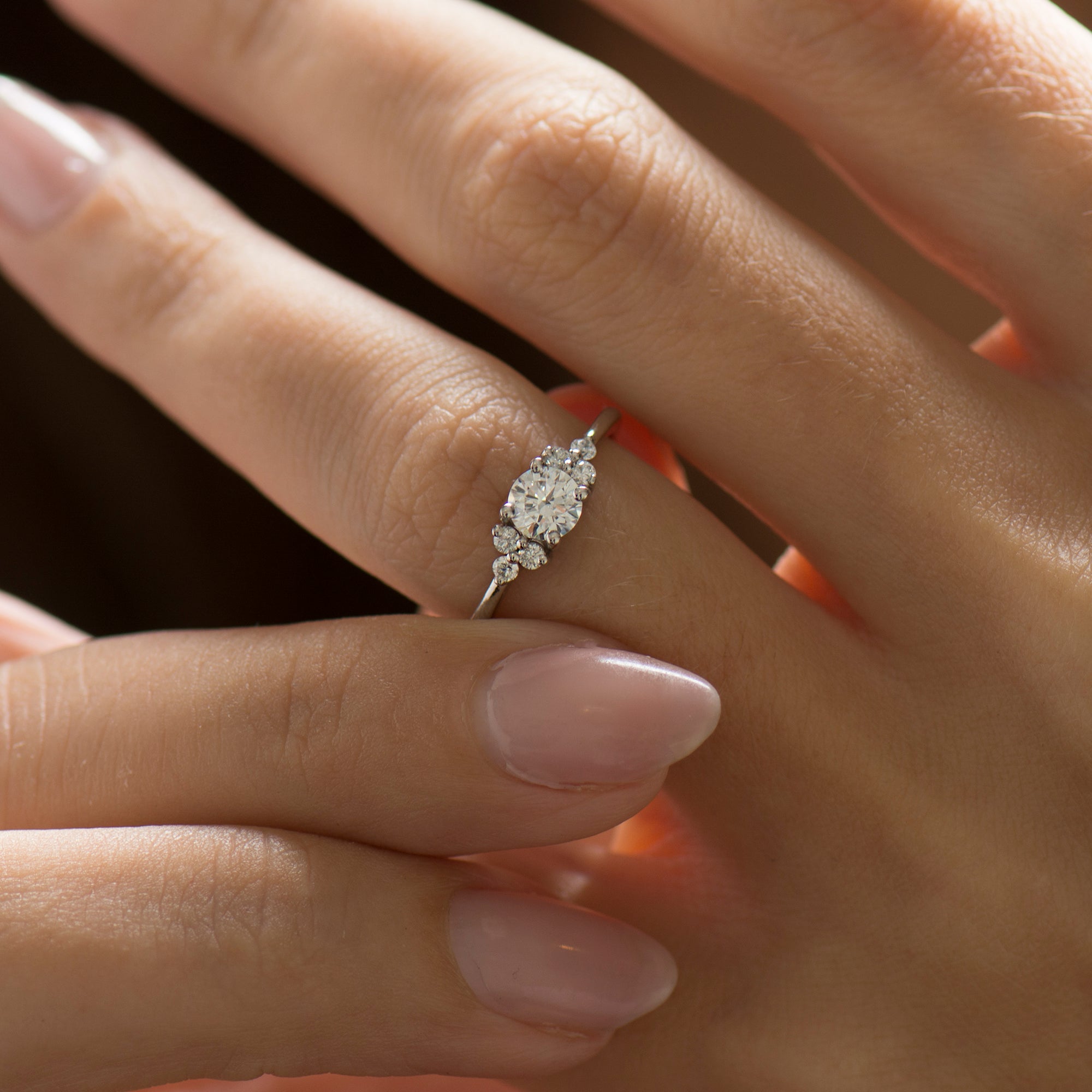 Floral Engagement Ring