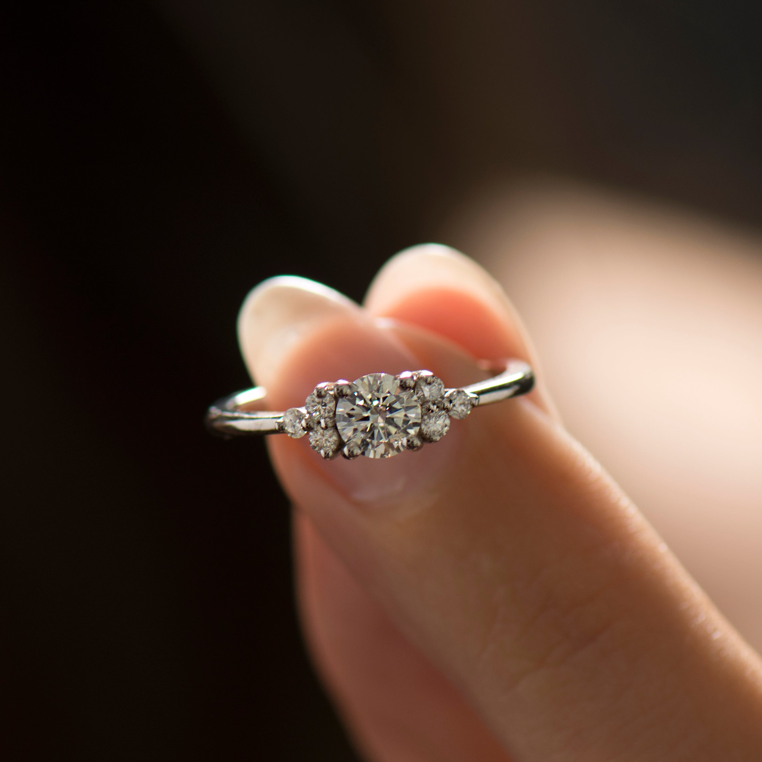 Floral Engagement Ring