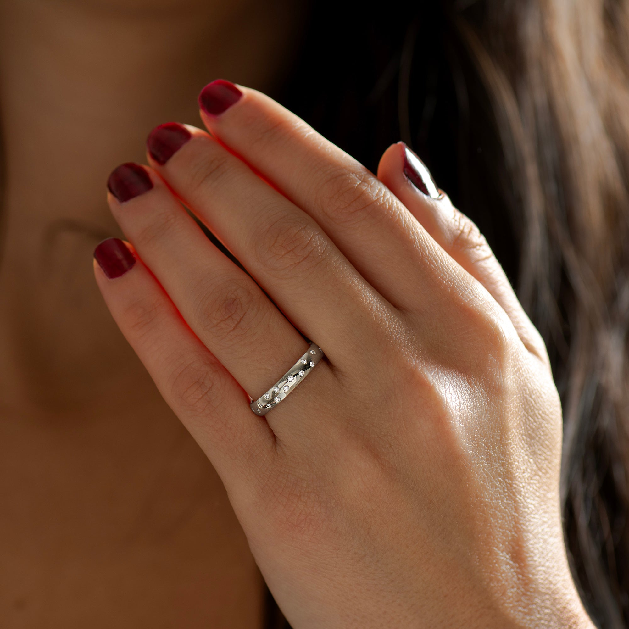 Scattered Diamond Ring