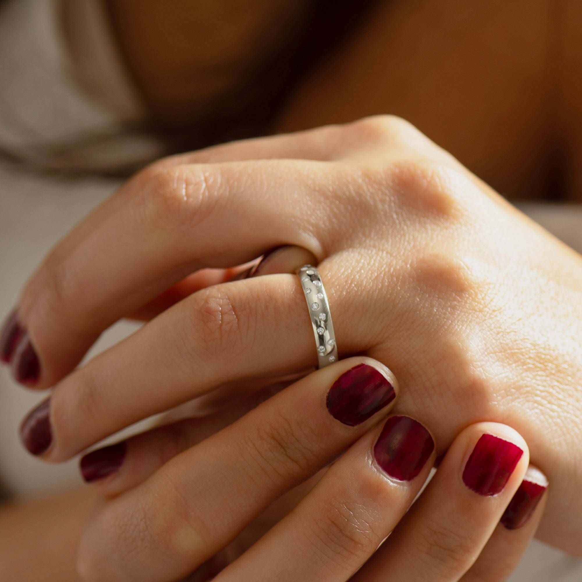 Scattered Diamond Ring