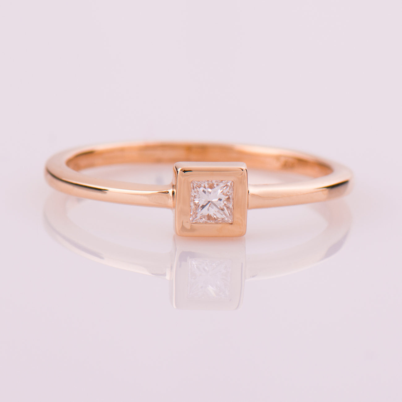 Flat Squared Bezel Ring