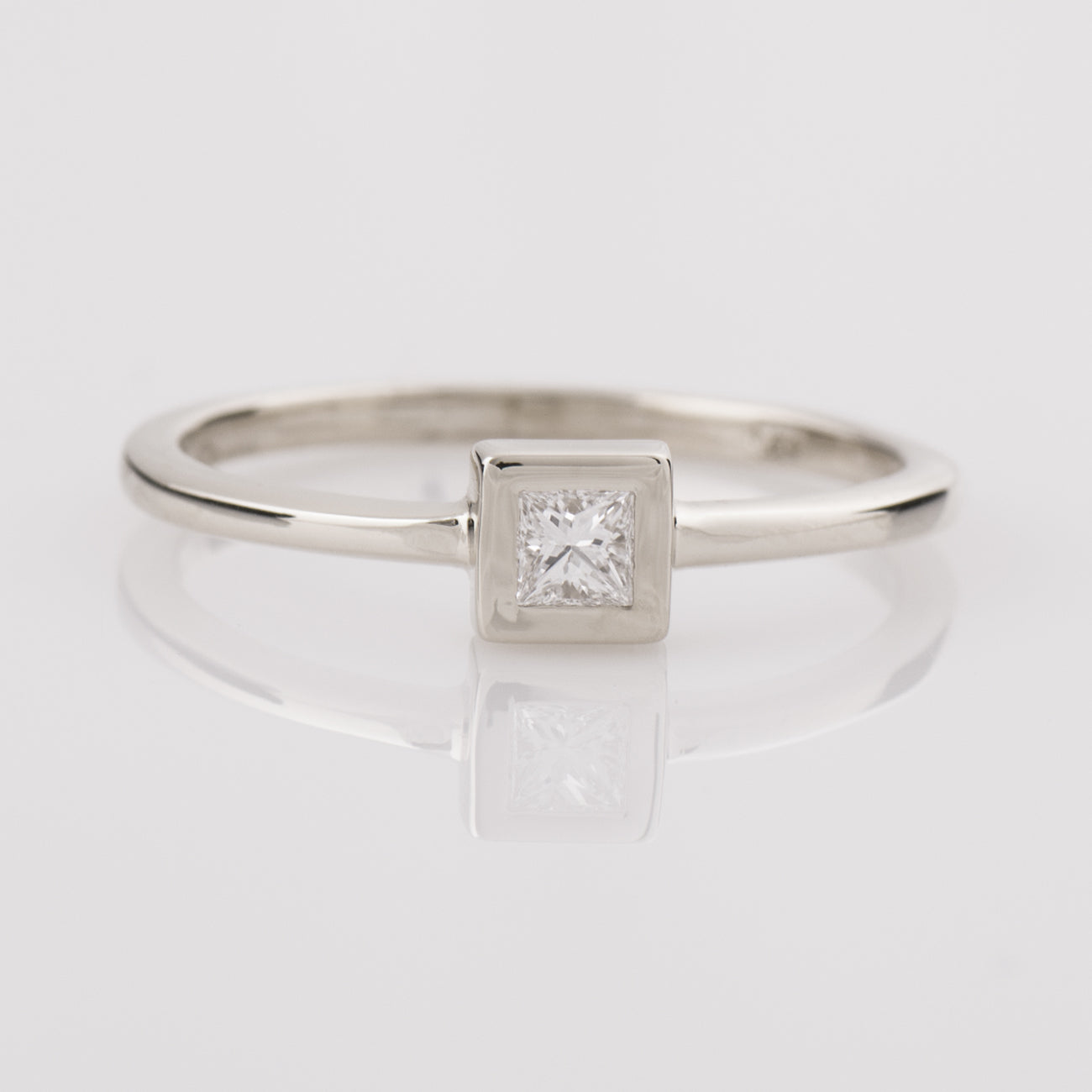 Flat Squared Bezel Ring