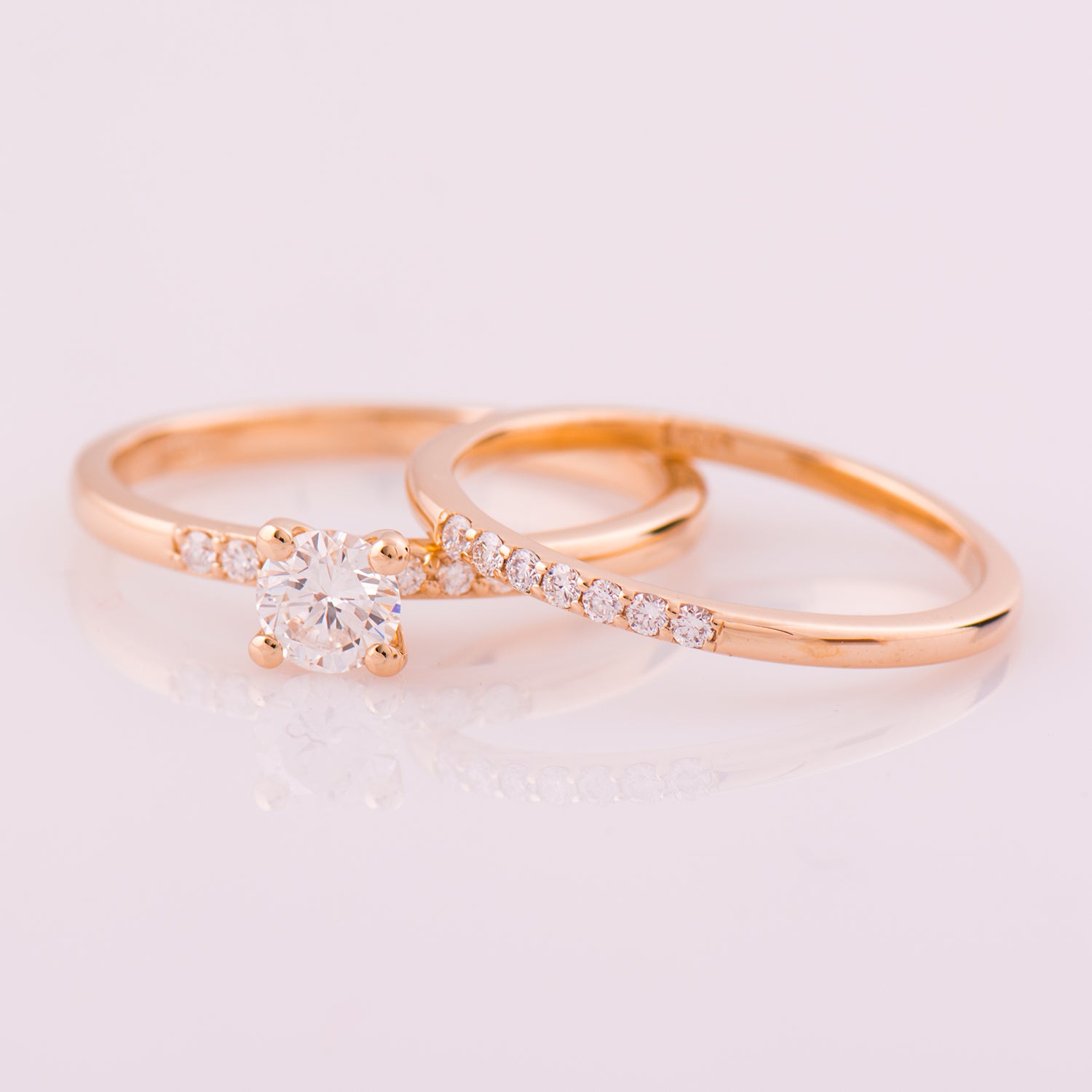 Delicate Diamond Rings Set