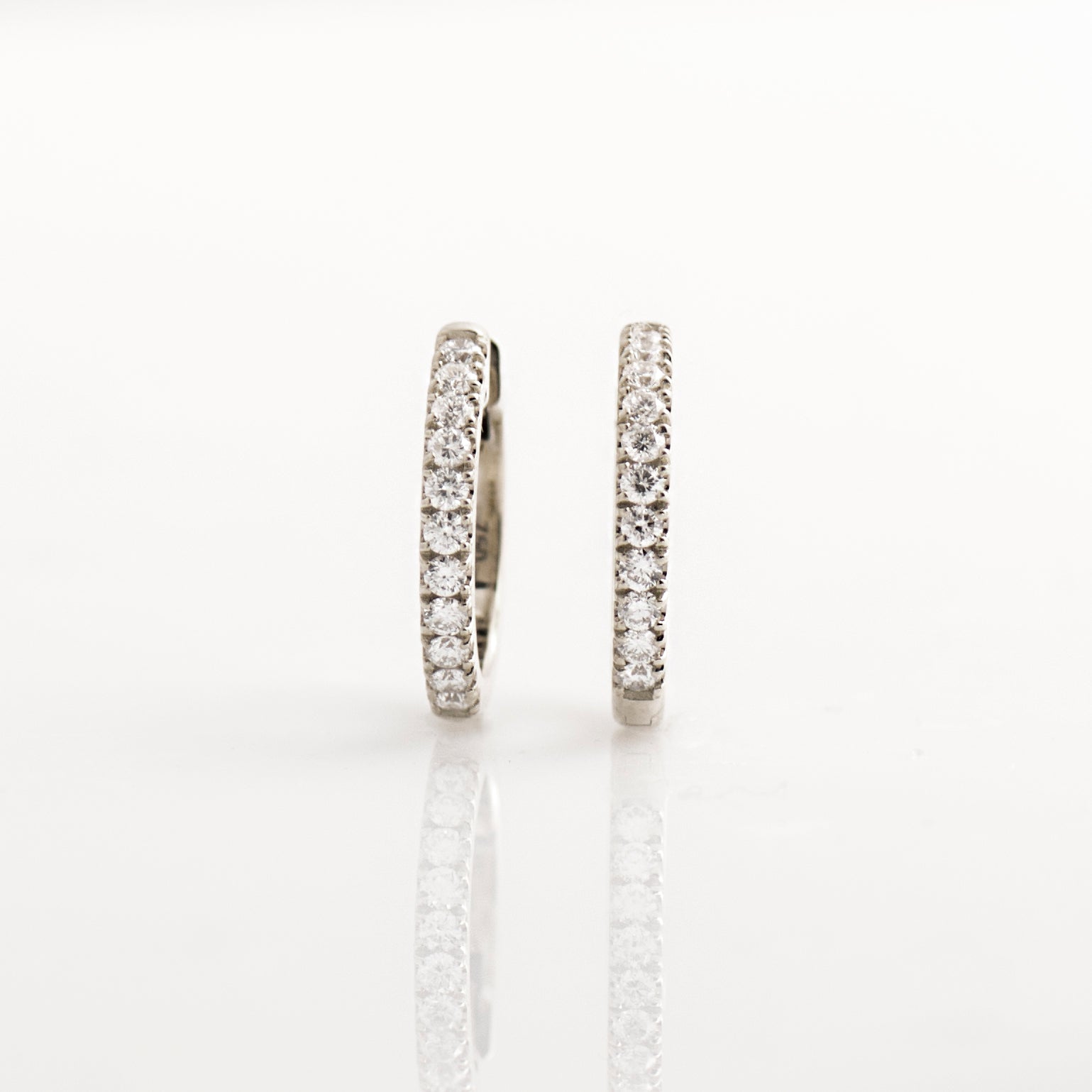15MM Huggie Diamond Earrings