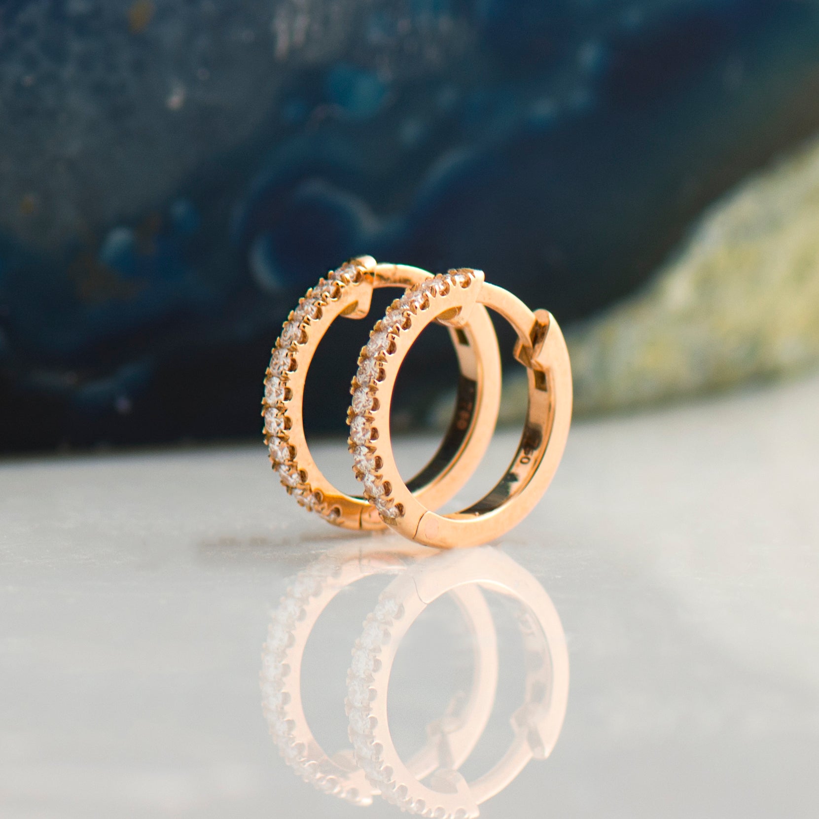 15MM Huggie Diamond Earrings