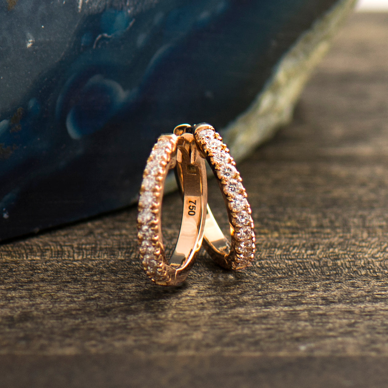 15MM Huggie Diamond Earrings