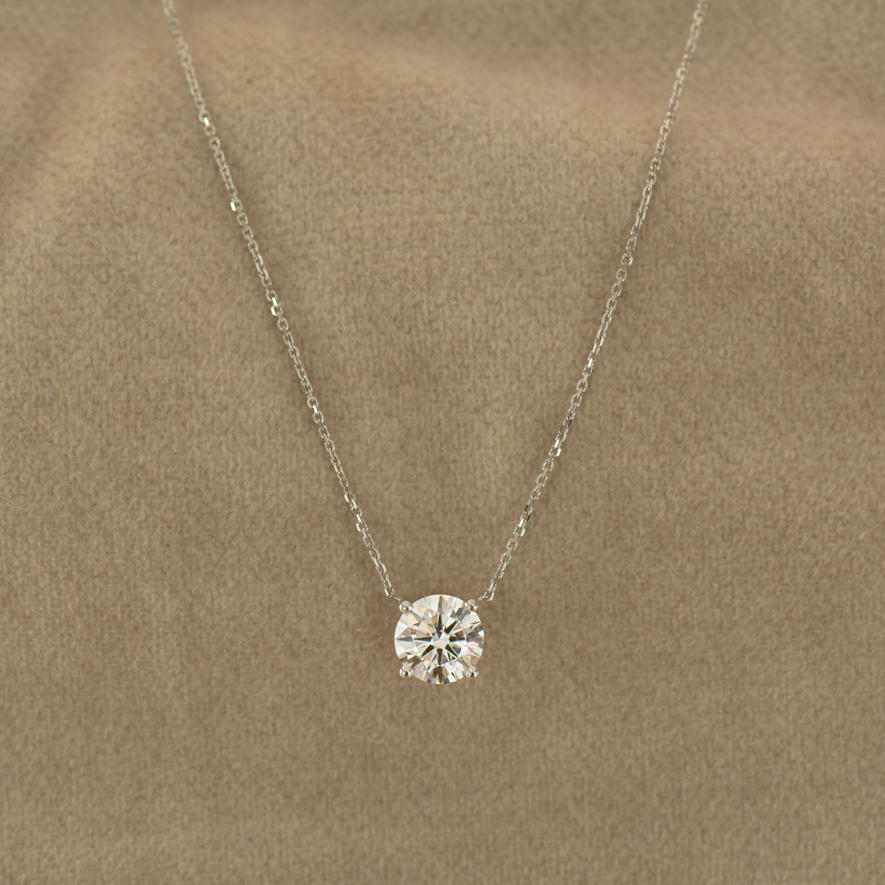 Floating Lab Diamond Necklace