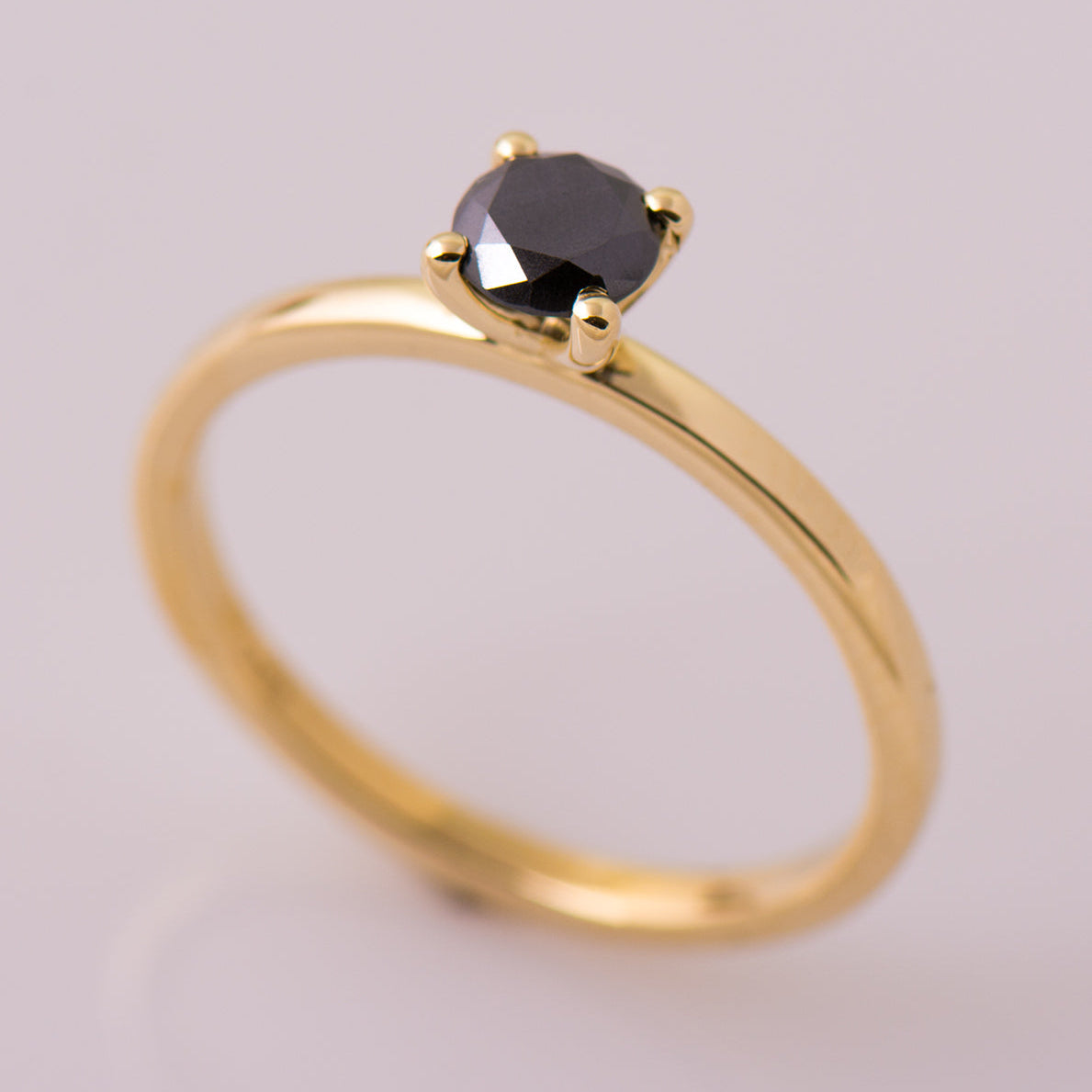 Simple 0.5ct Black Diamond Ring