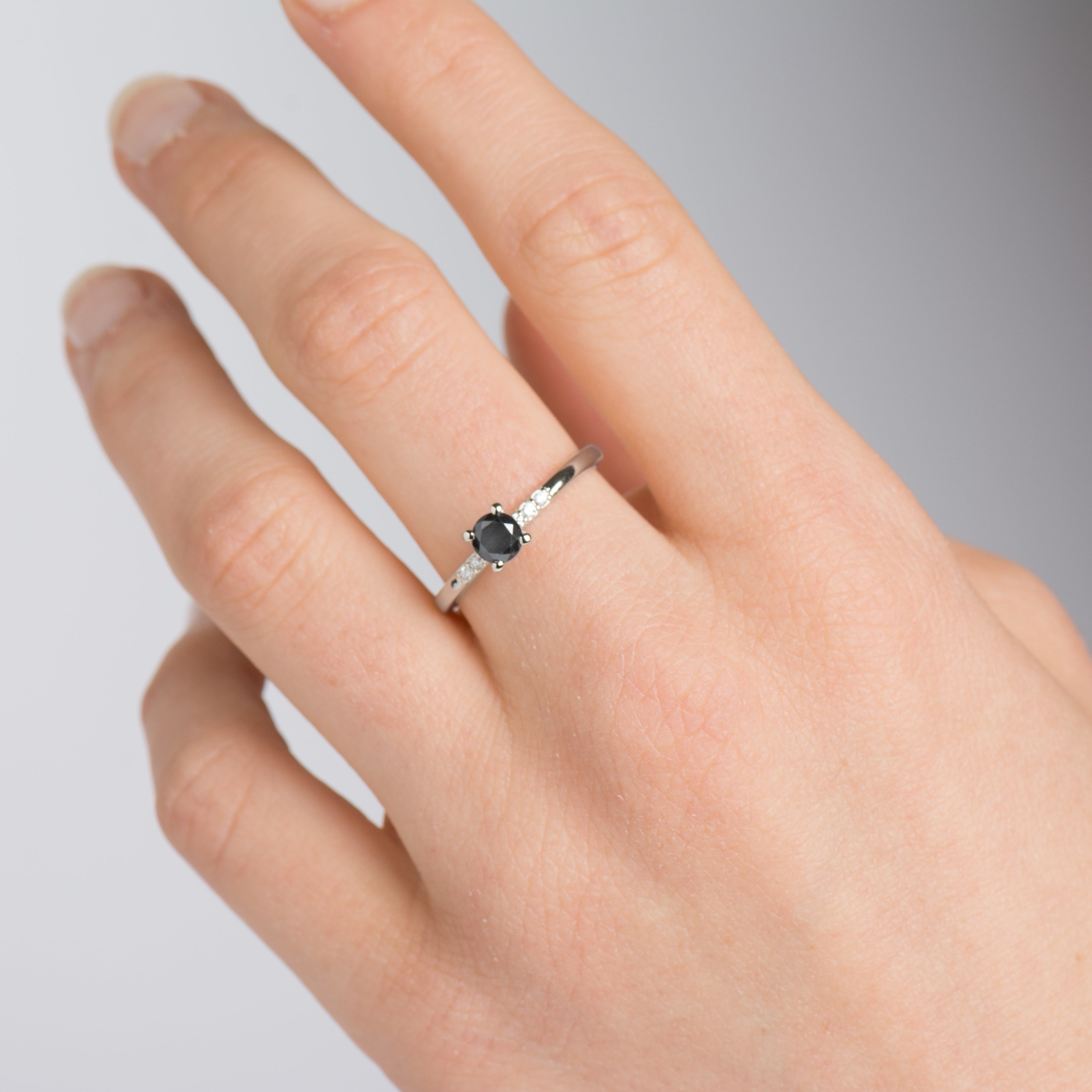 0.5ct Black Diamond Ring