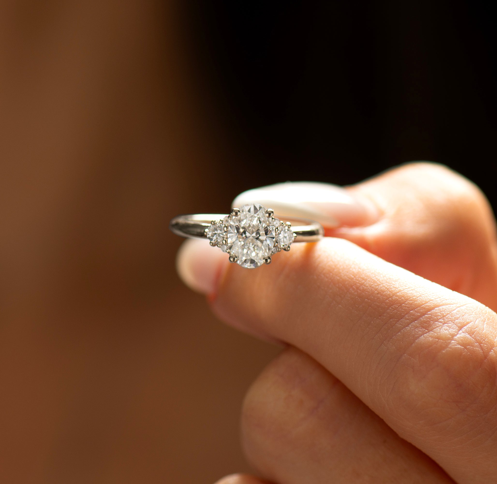 Oval Diamond Engagement Ring