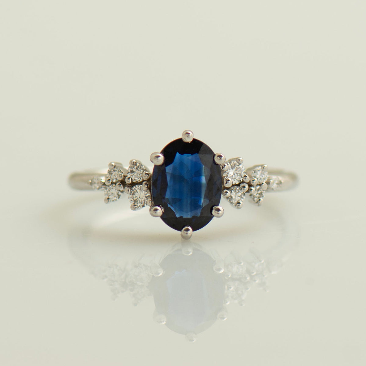 Blue Sapphire Engagement Ring