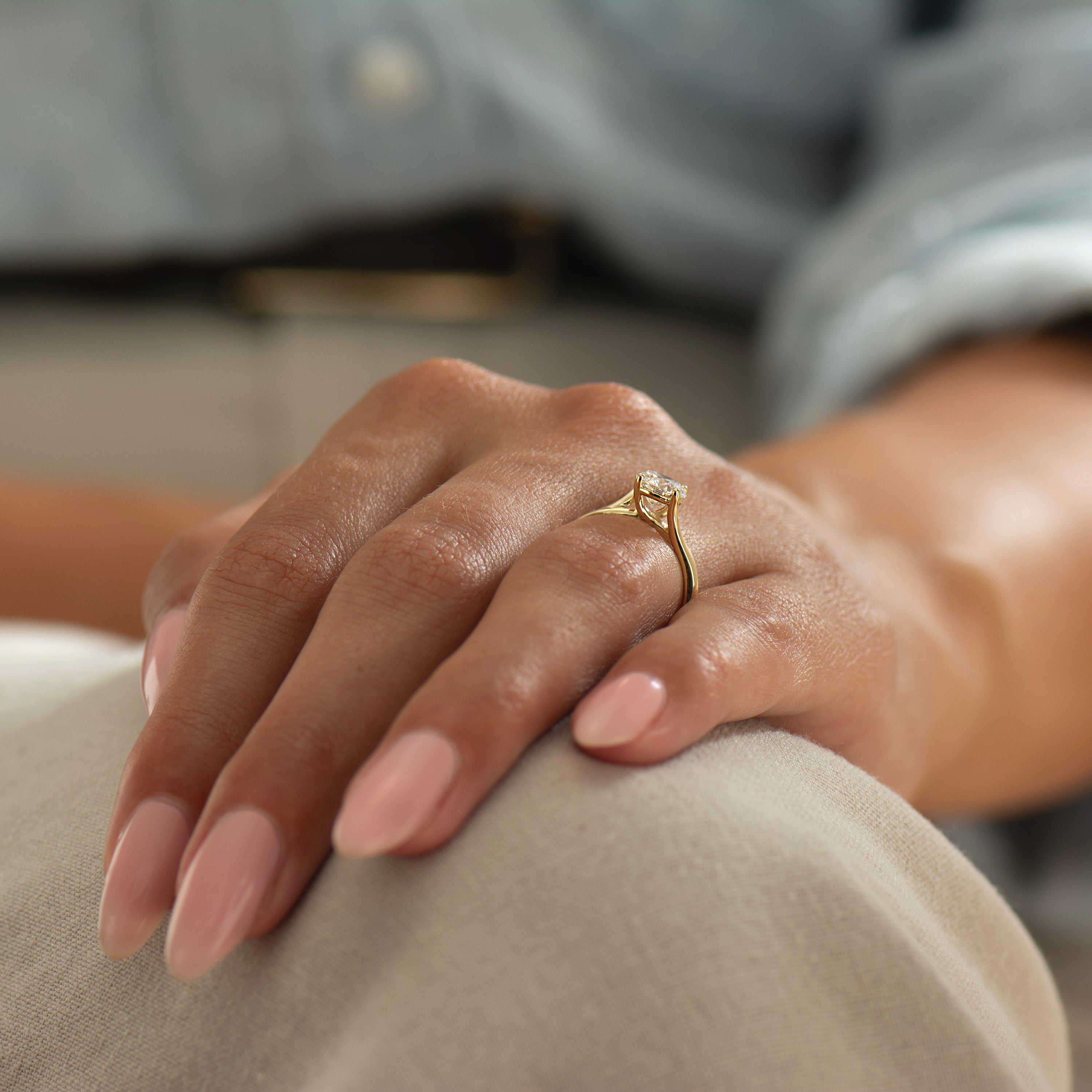 Large Bypass Engagement Ring