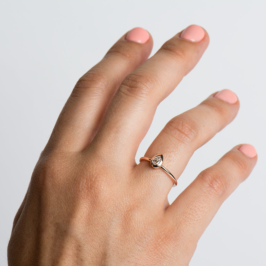 Pear Cut Diamond Ring