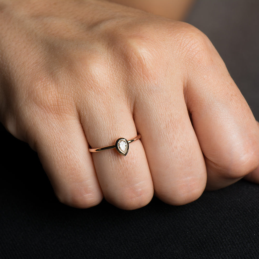 Pear Cut Diamond Ring