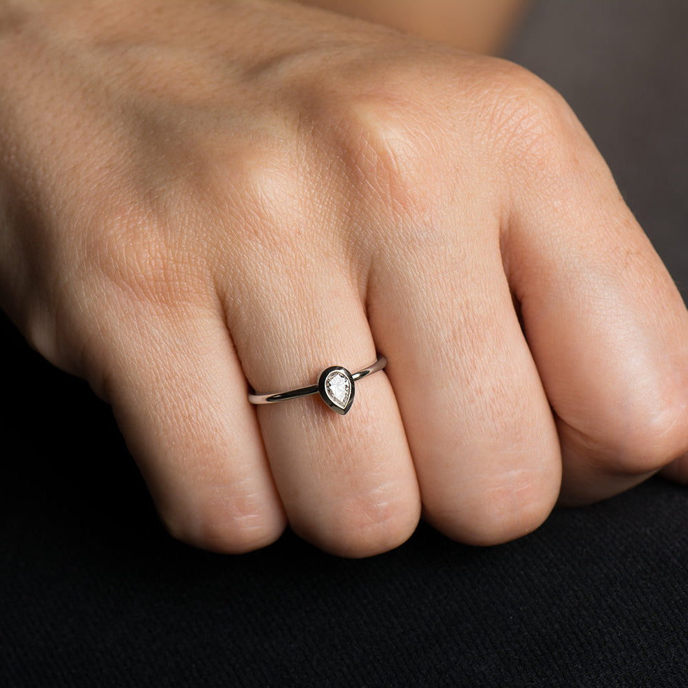 Pear Cut Diamond Ring