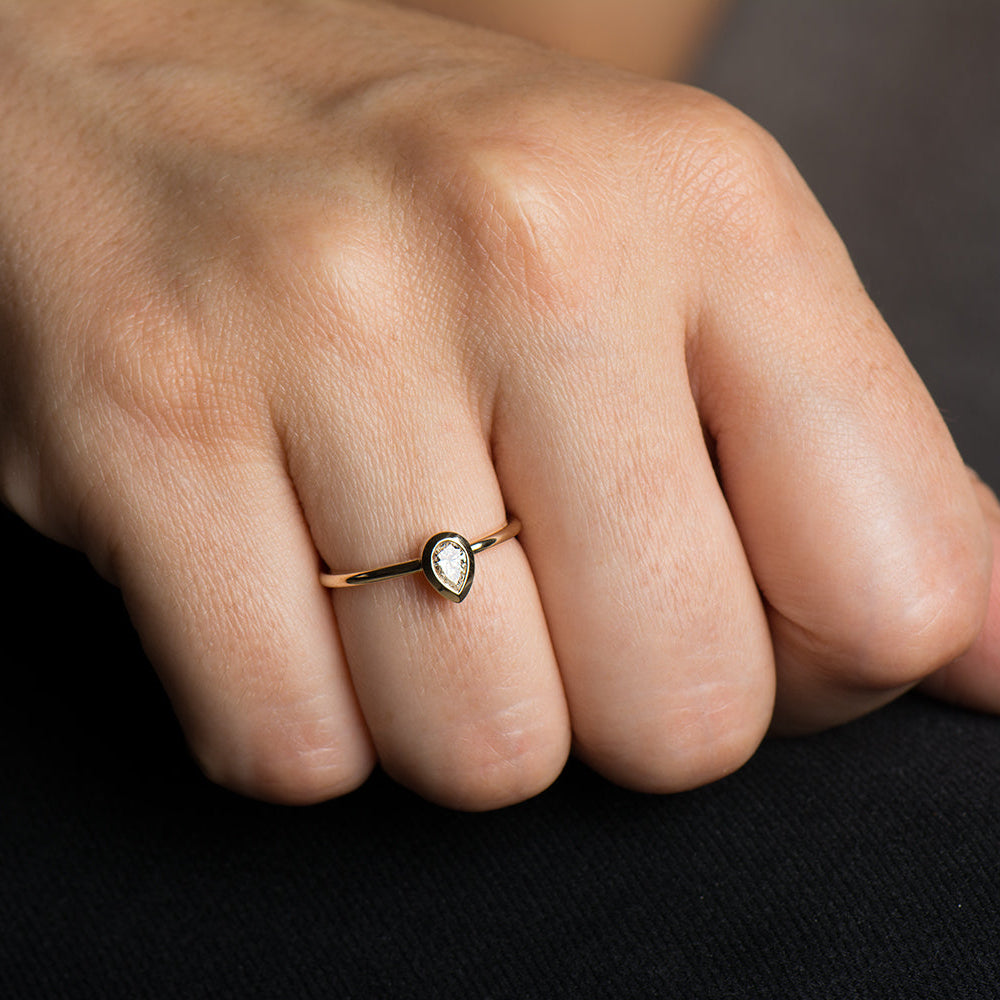 Pear Cut Diamond Ring