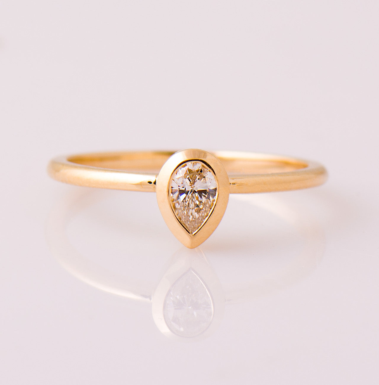 Pear Cut Diamond Ring