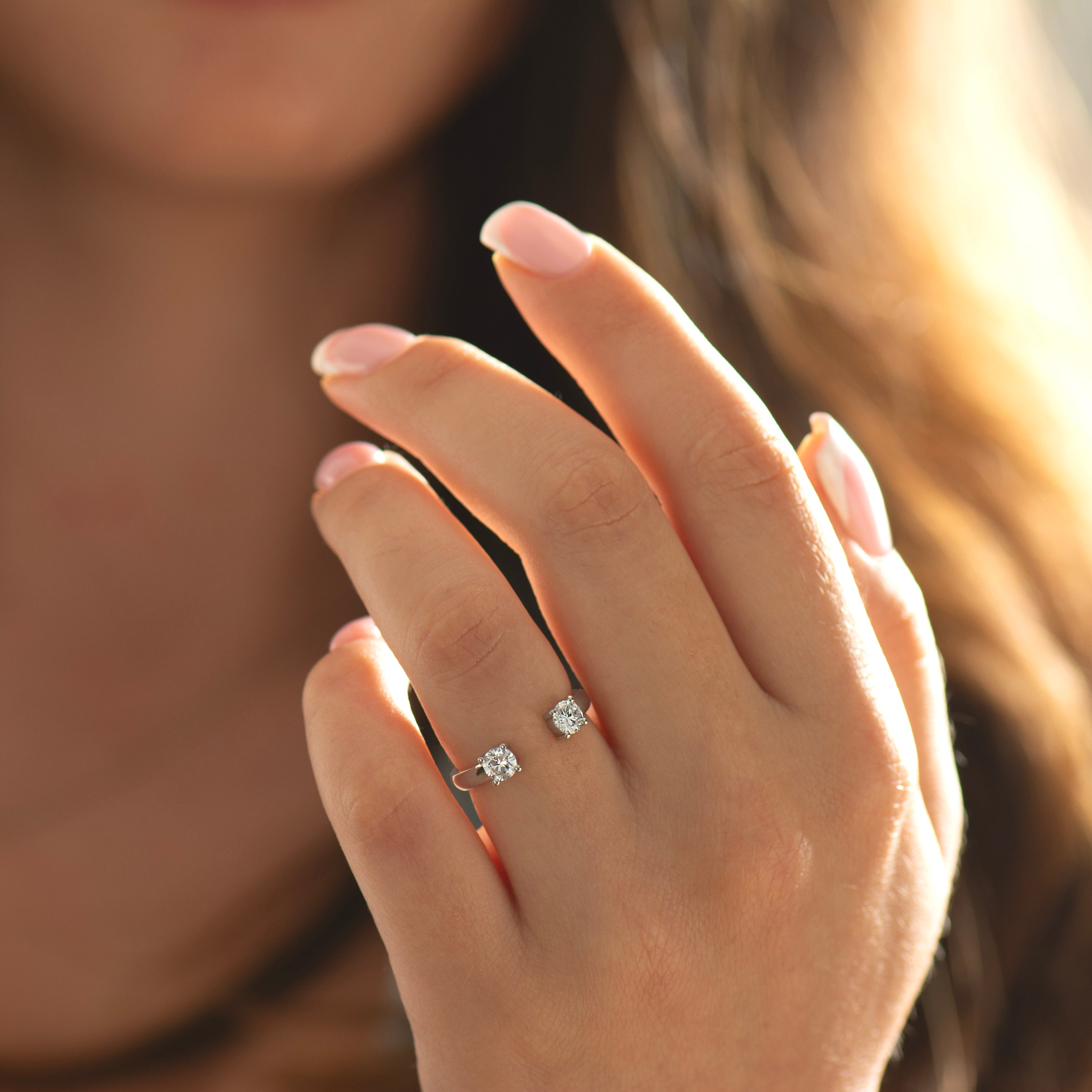 Open Double Diamond Ring