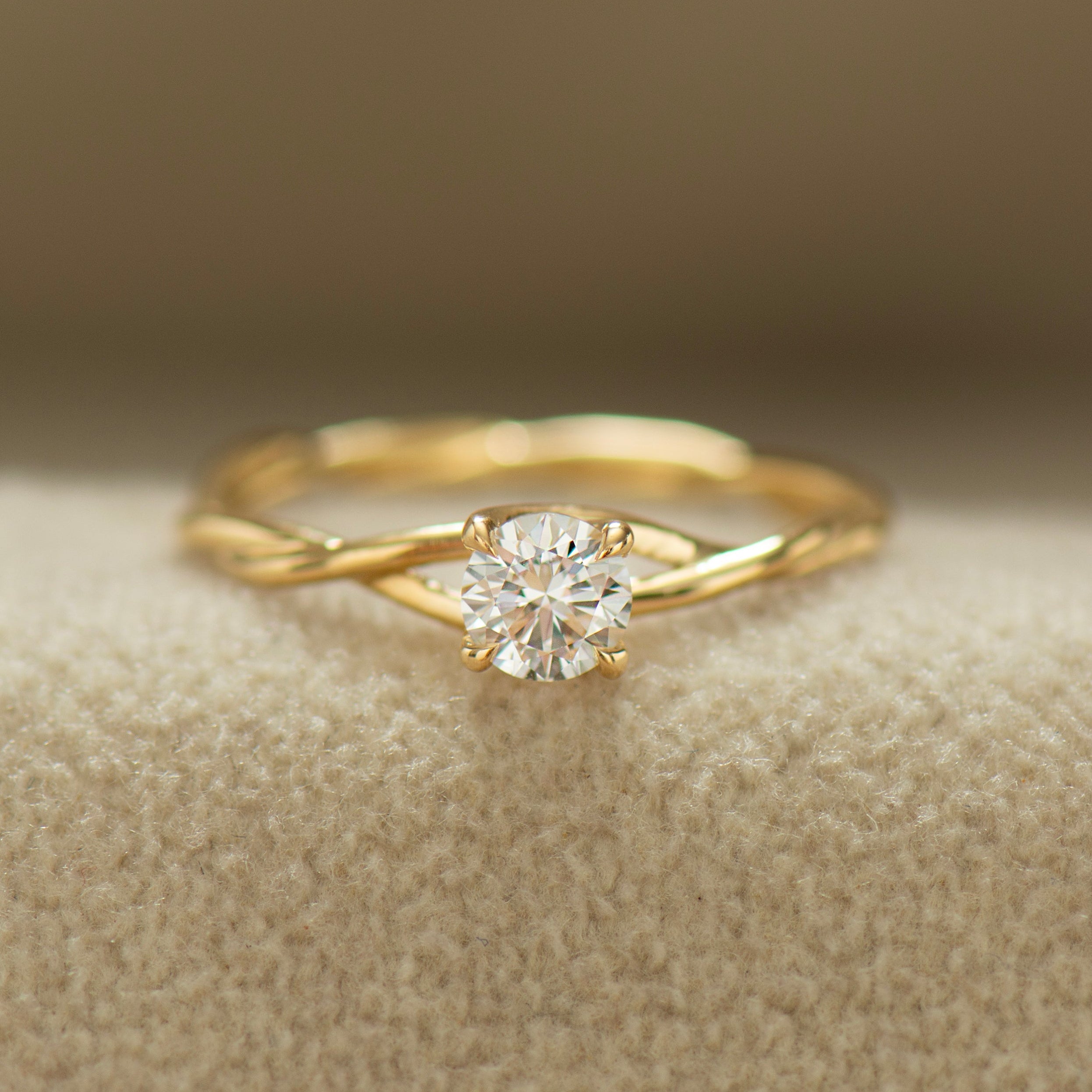 Twisted Rope Engagement Ring