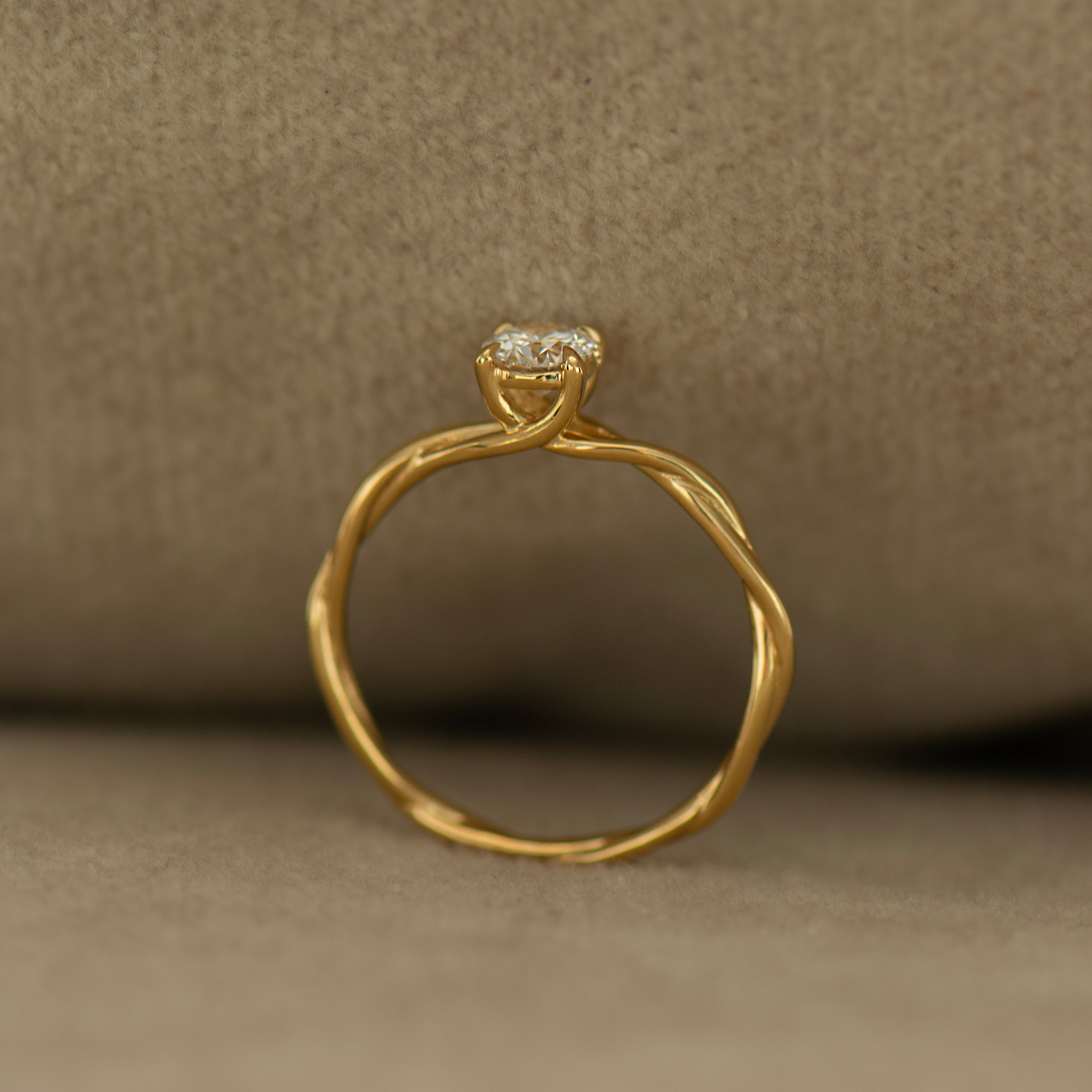 Twisted Rope Engagement Ring