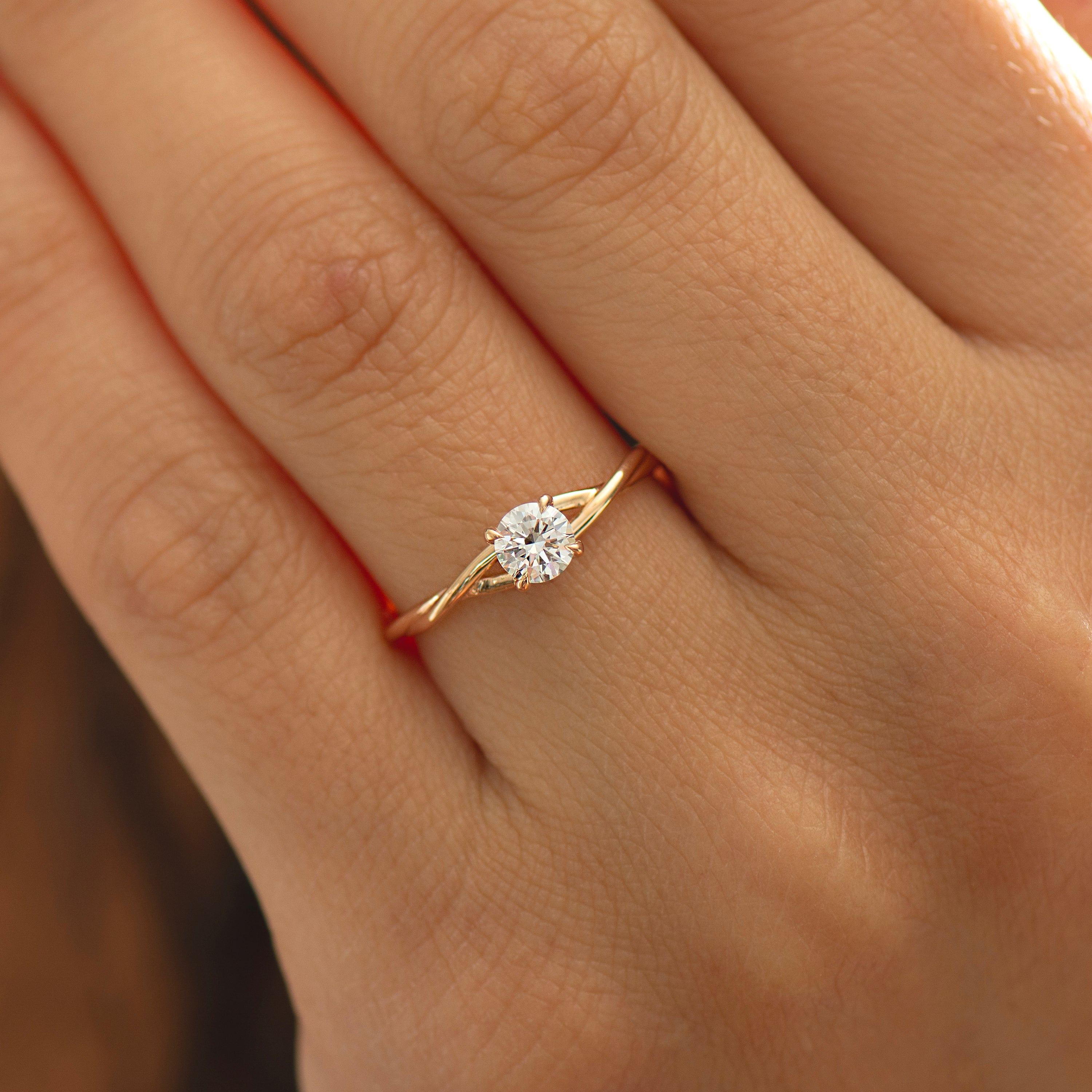 Twisted Rope Engagement Ring