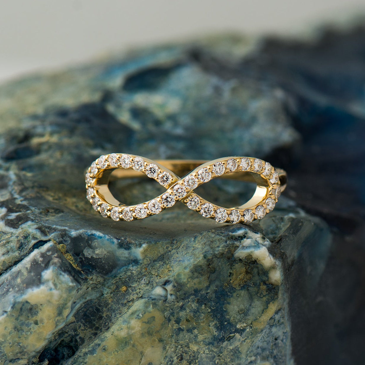 Infinity Symbol Diamonds Ring