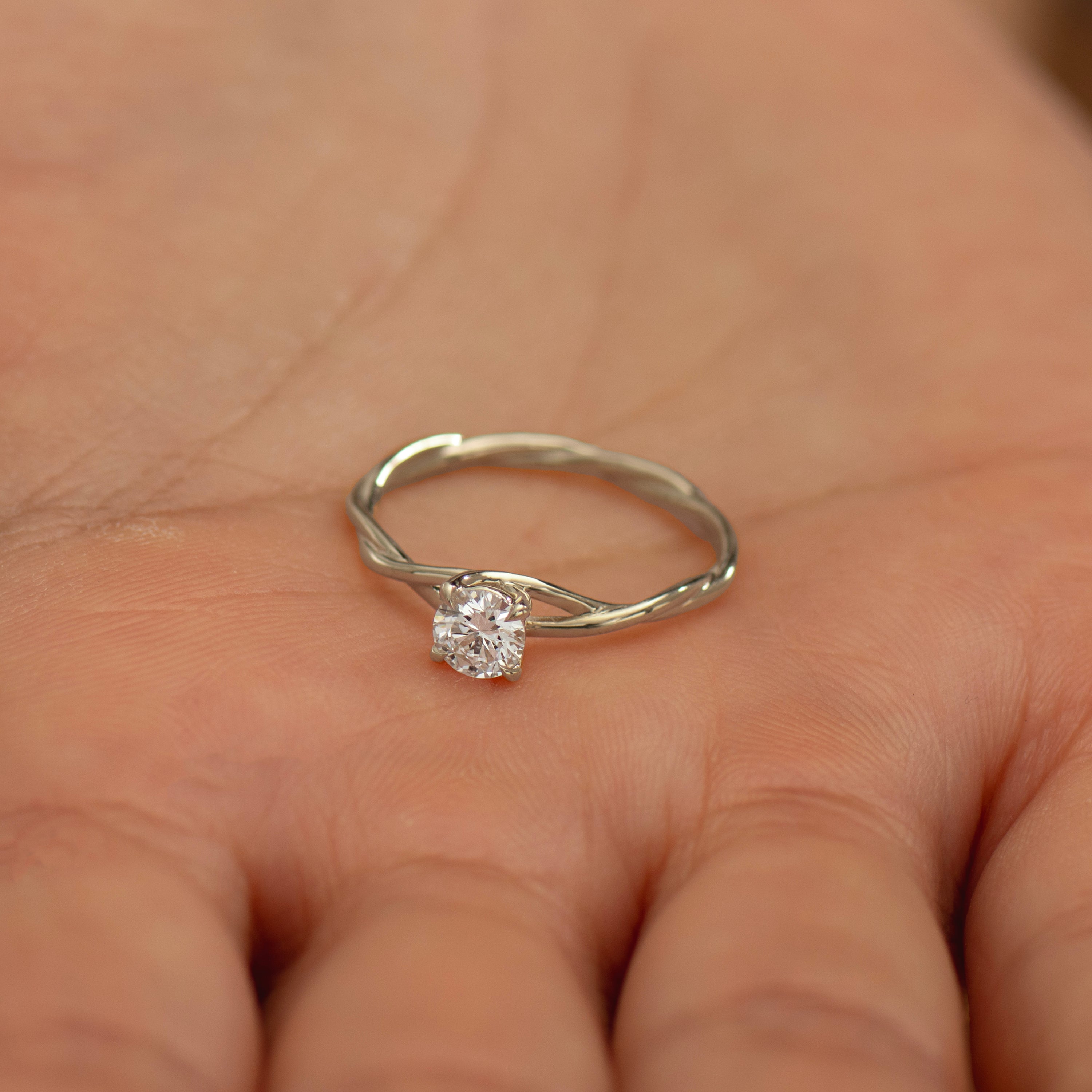 Twisted Rope Engagement Ring
